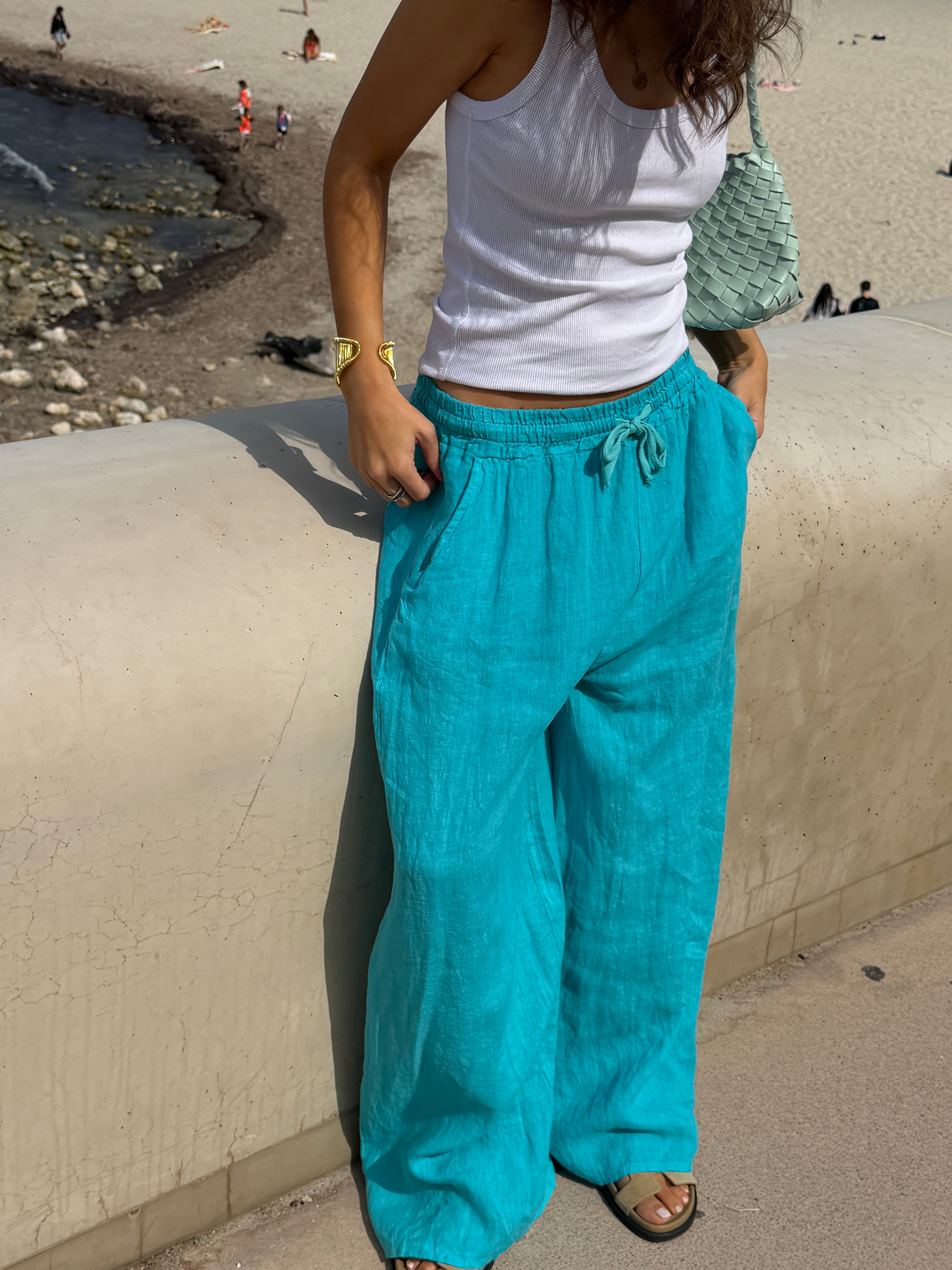 Pantalon Allie bleu turquoise
