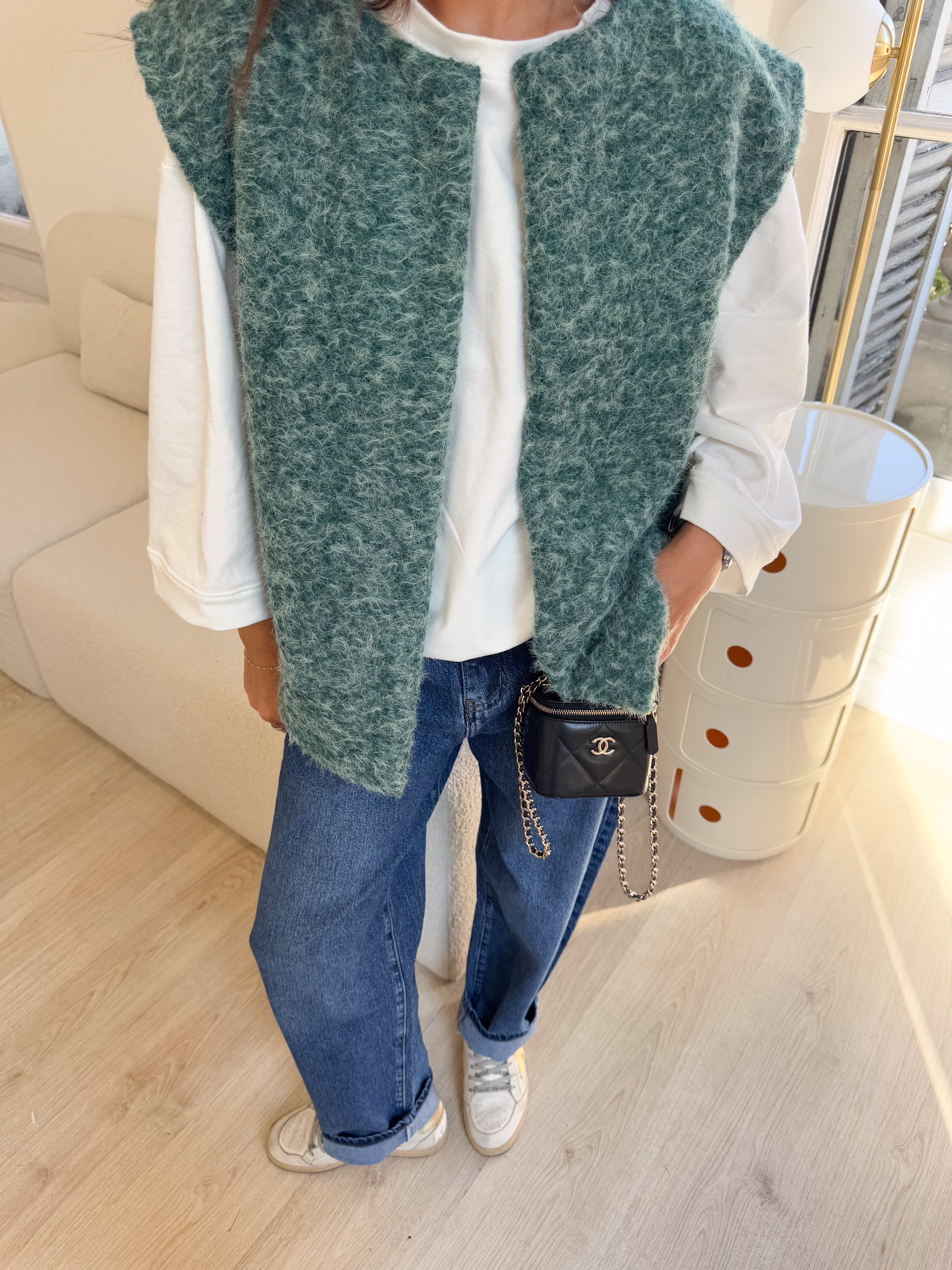 Veste Maddy vert pastel