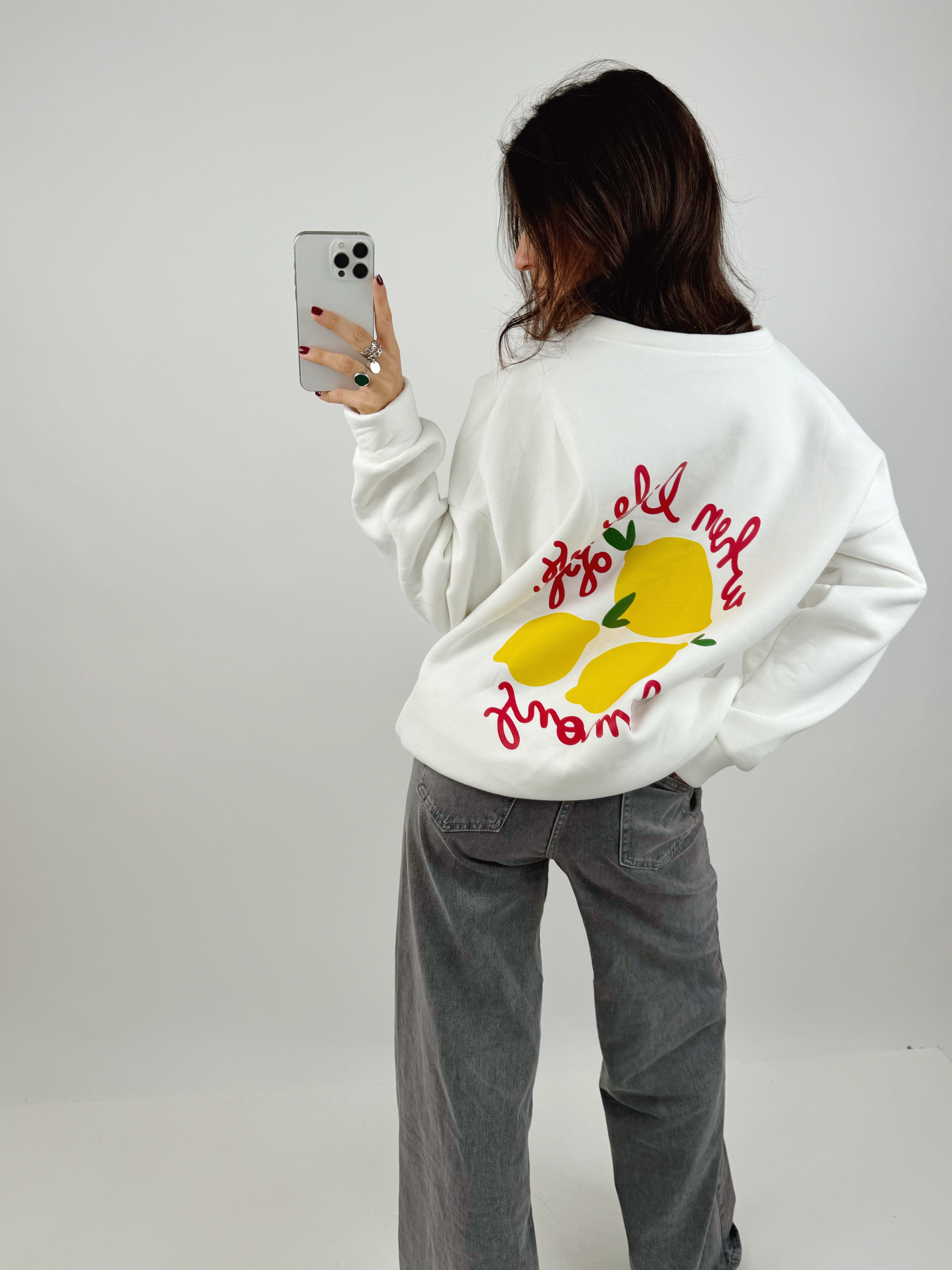 Camille white sweatshirt