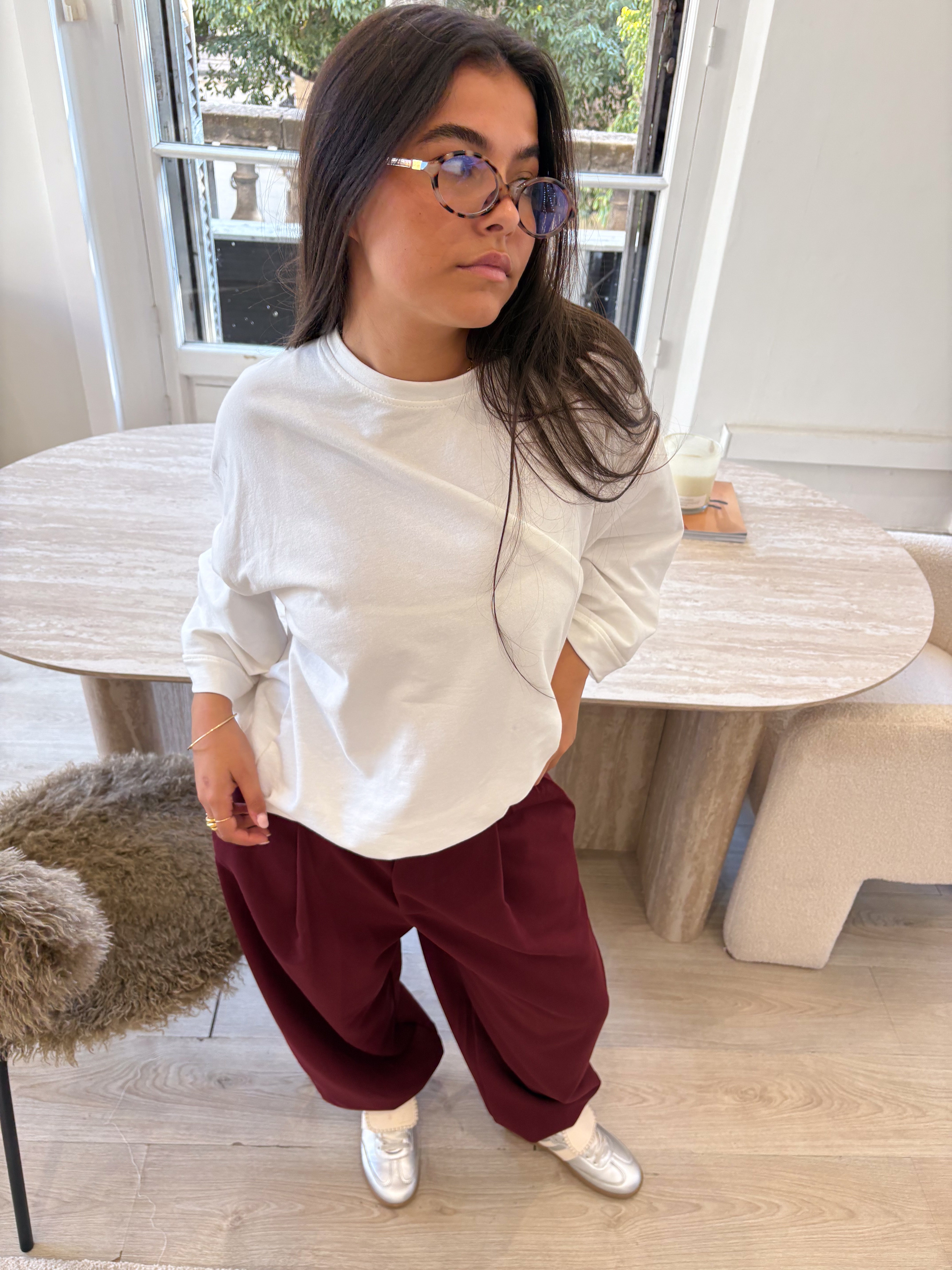 Pantalon Giulia bordeaux