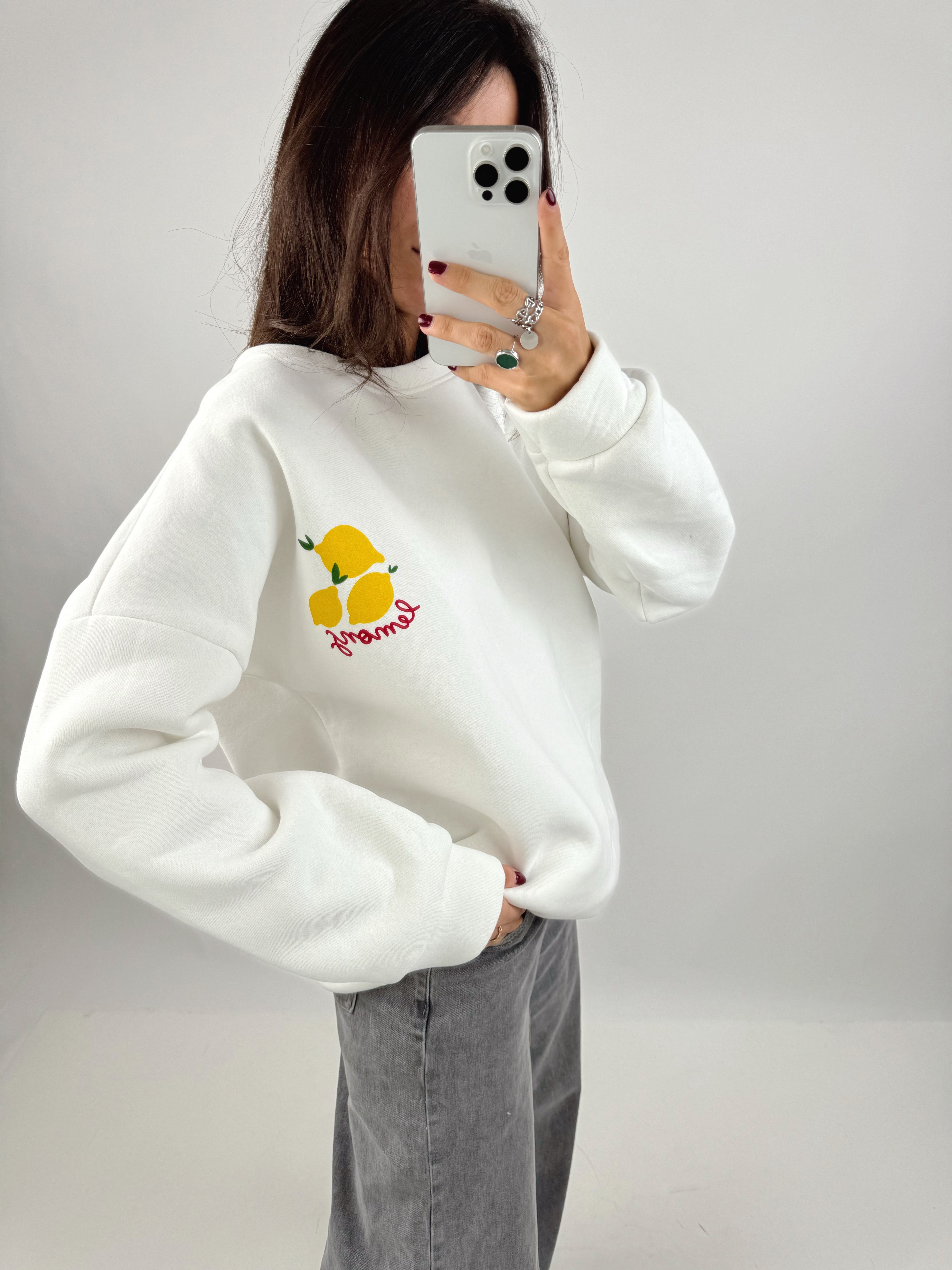 Camille white sweatshirt