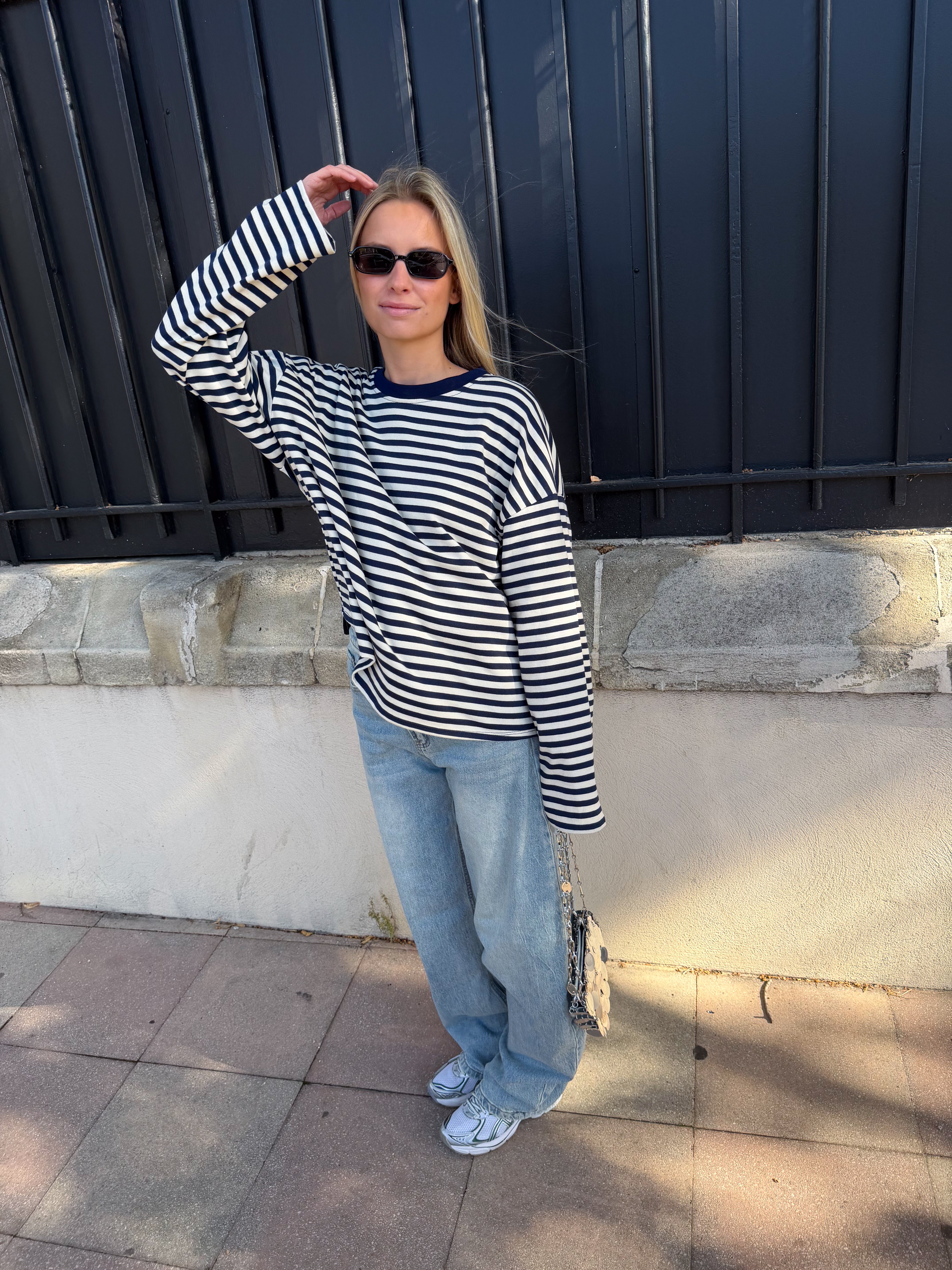 Tee-shirt Océane bleu marine et crème (11/12)