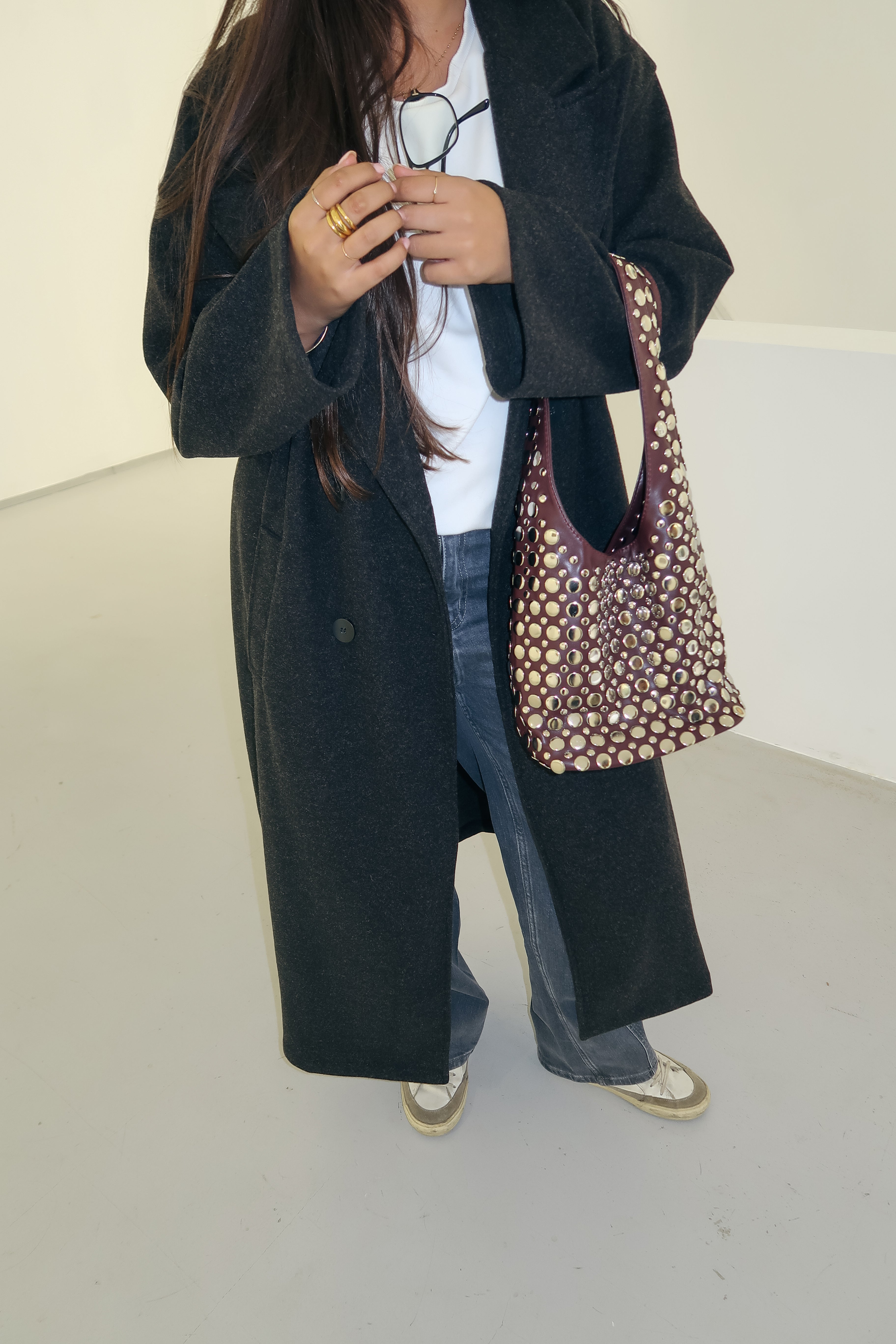 Dunkelgrauer Andrea-Mantel