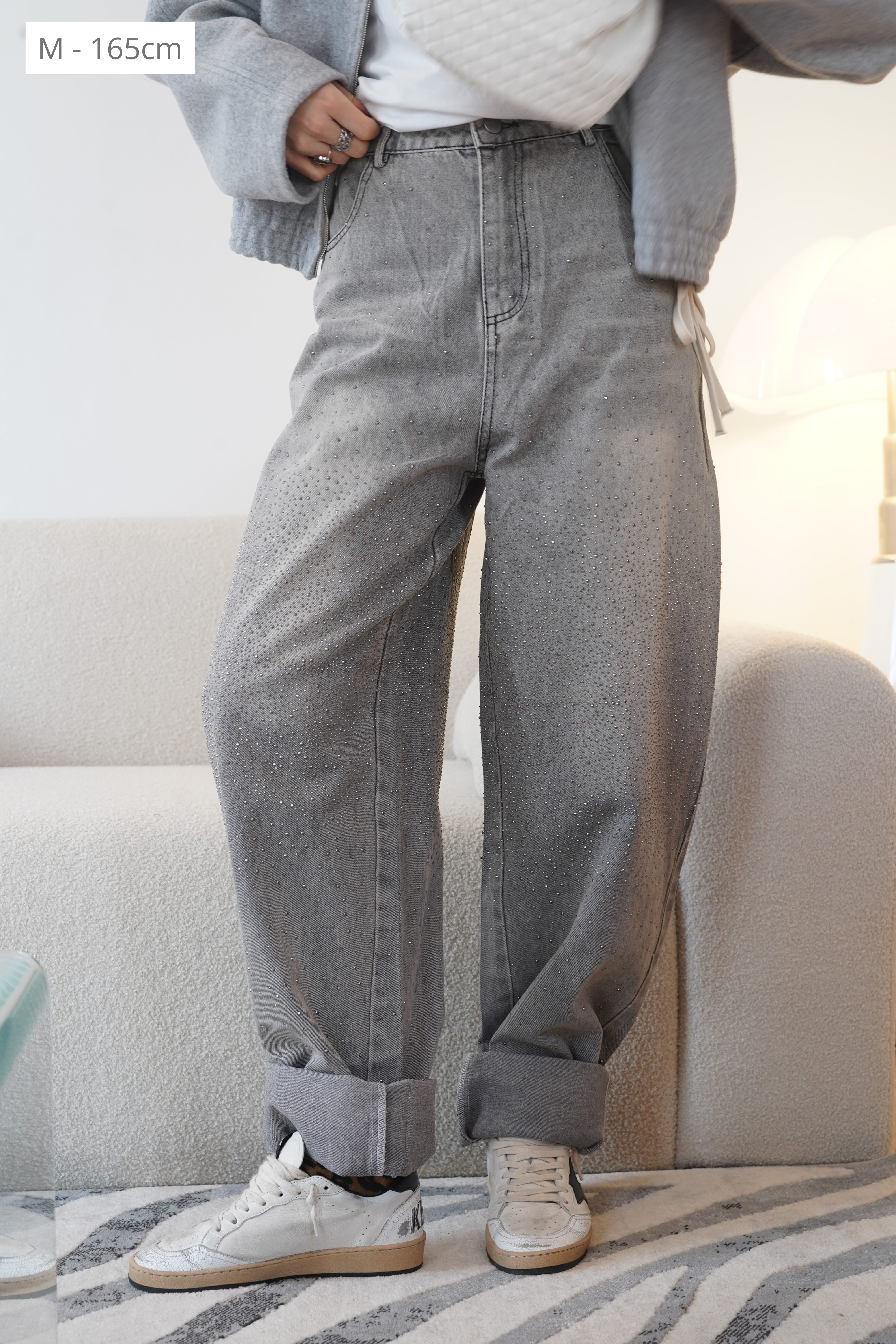 Grijze Suzy-spijkerbroek