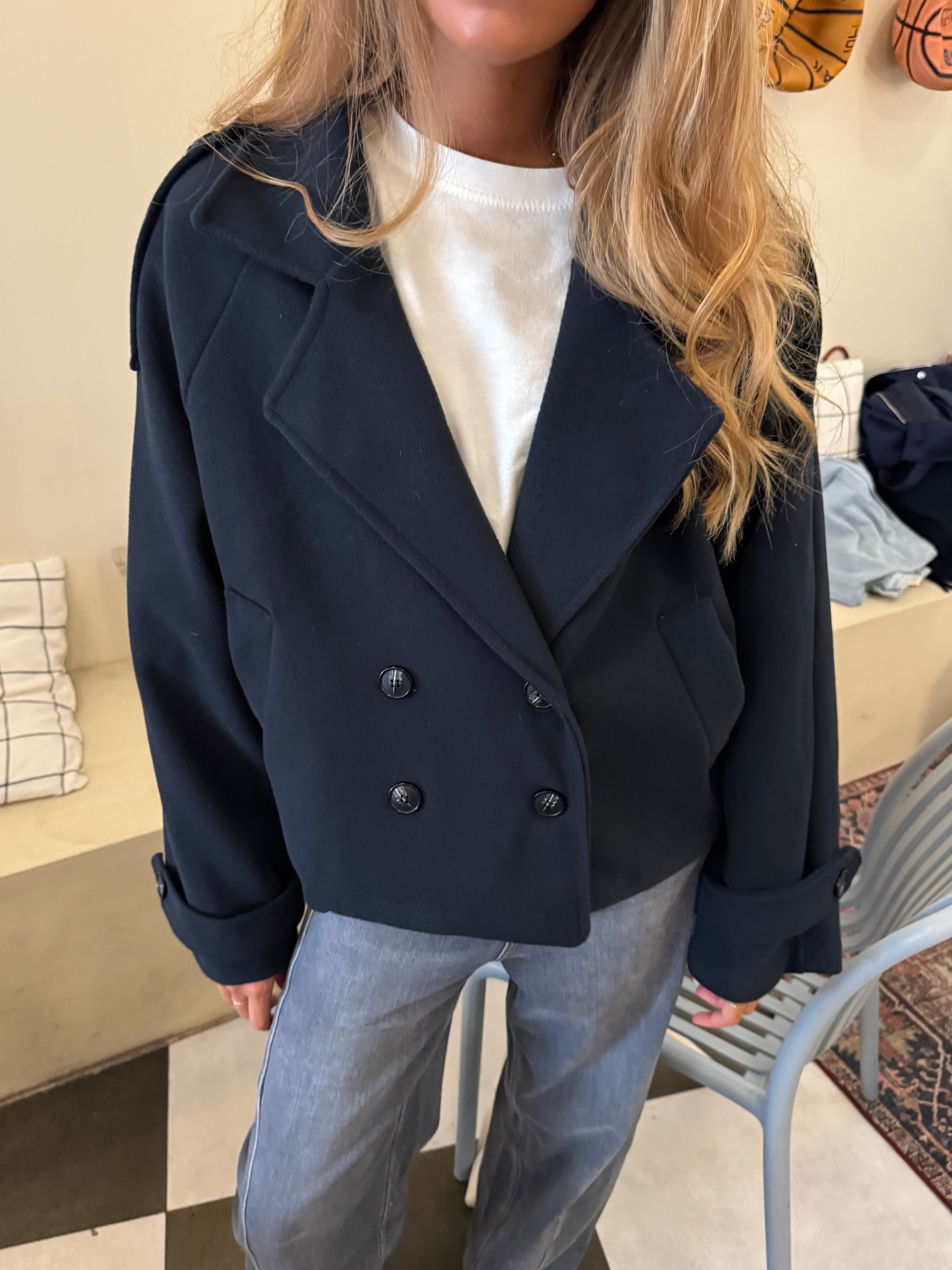 Manteau Spancer bleu marine