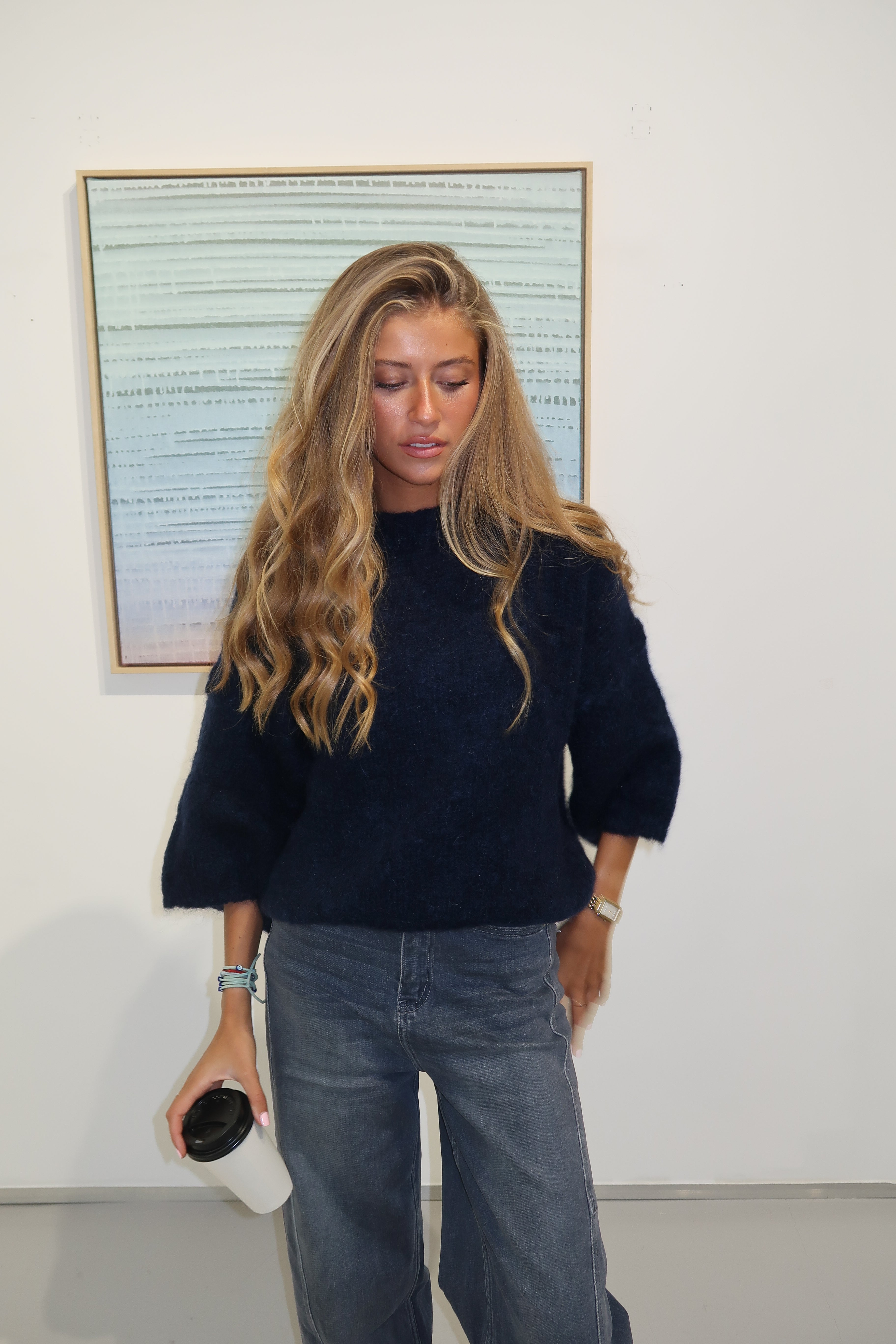 Pull mohair Judith bleu marine