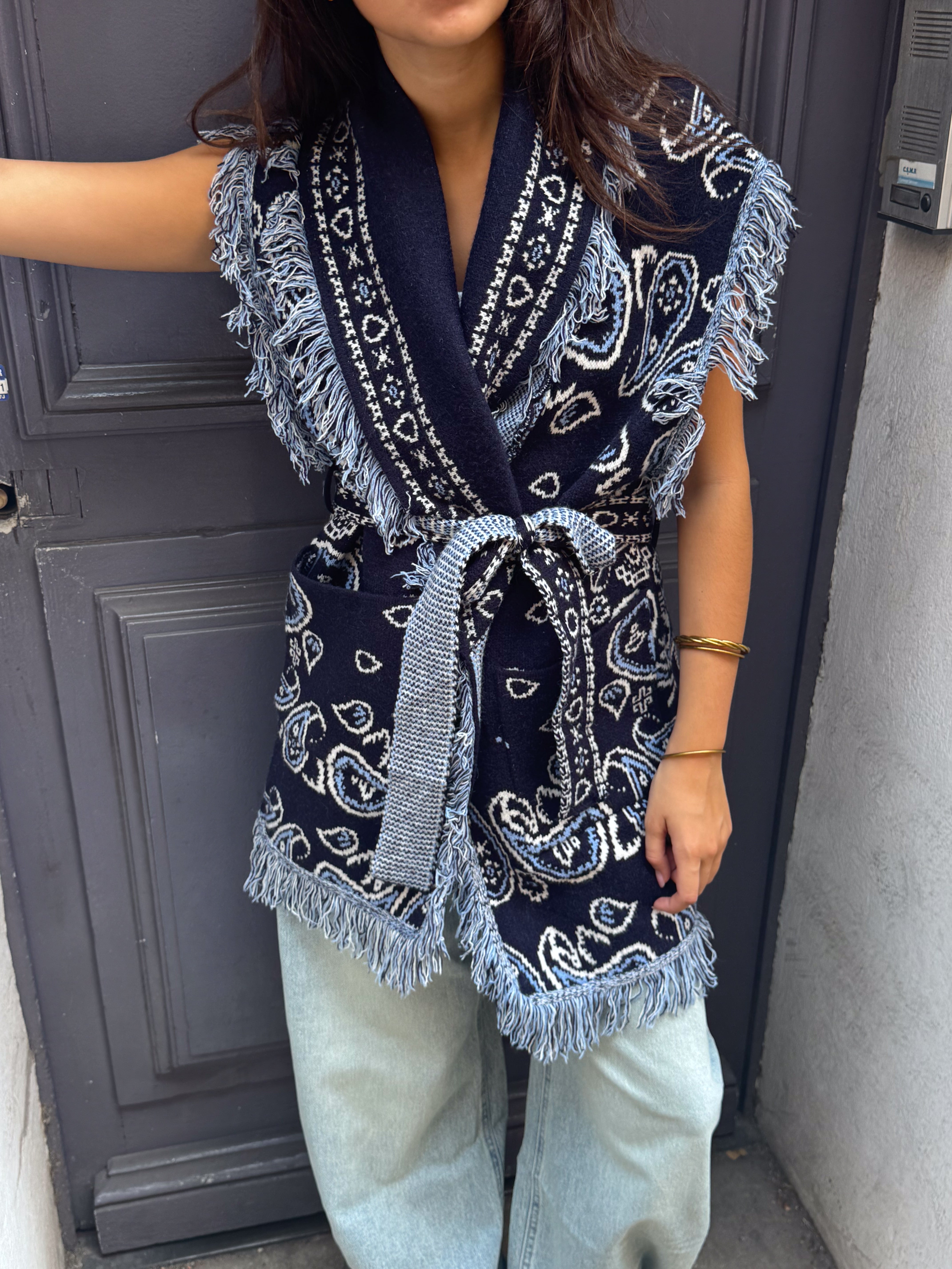 Natacha navy blue vest