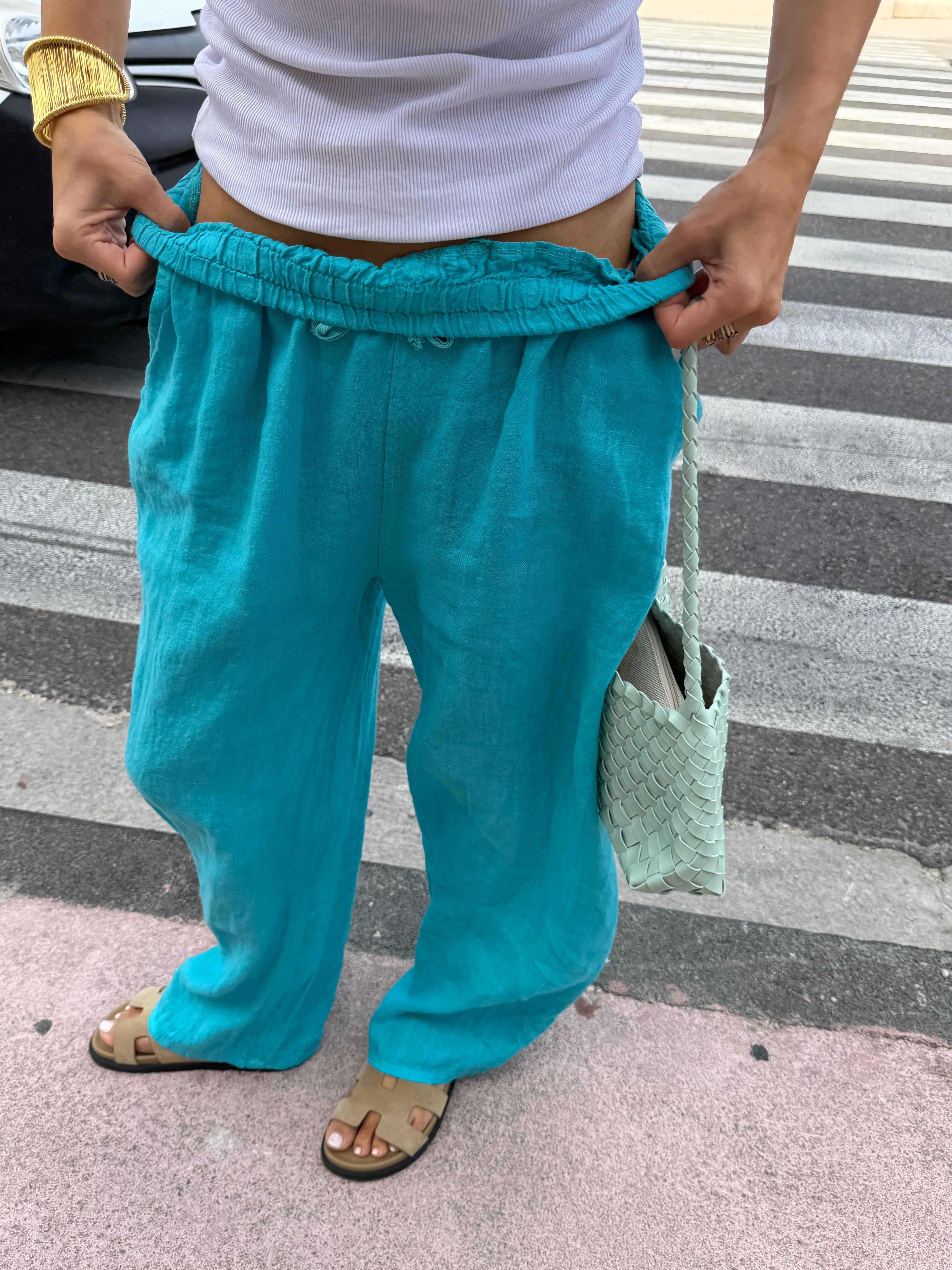 Pantalon Allie bleu turquoise