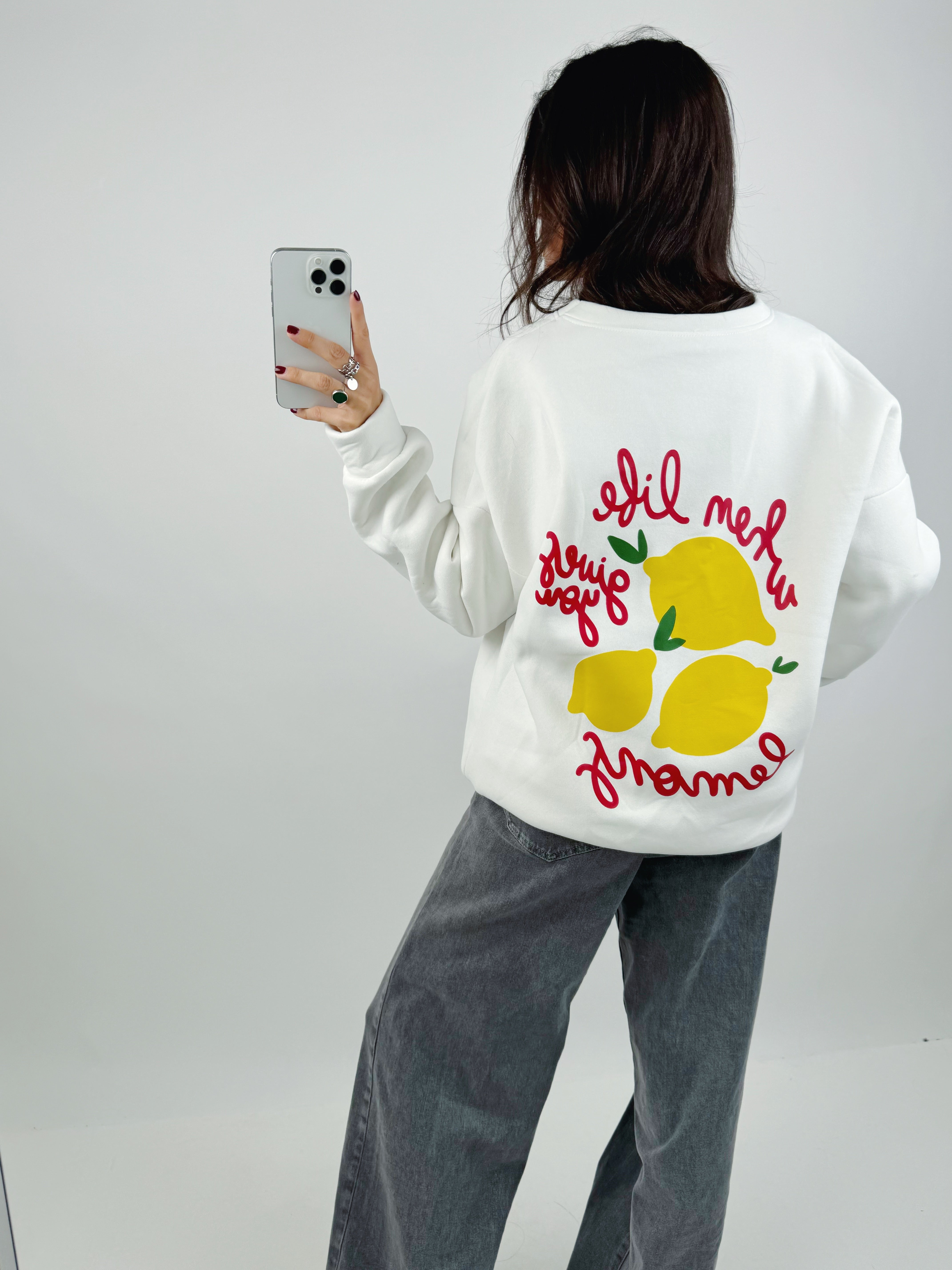 Camille white sweatshirt