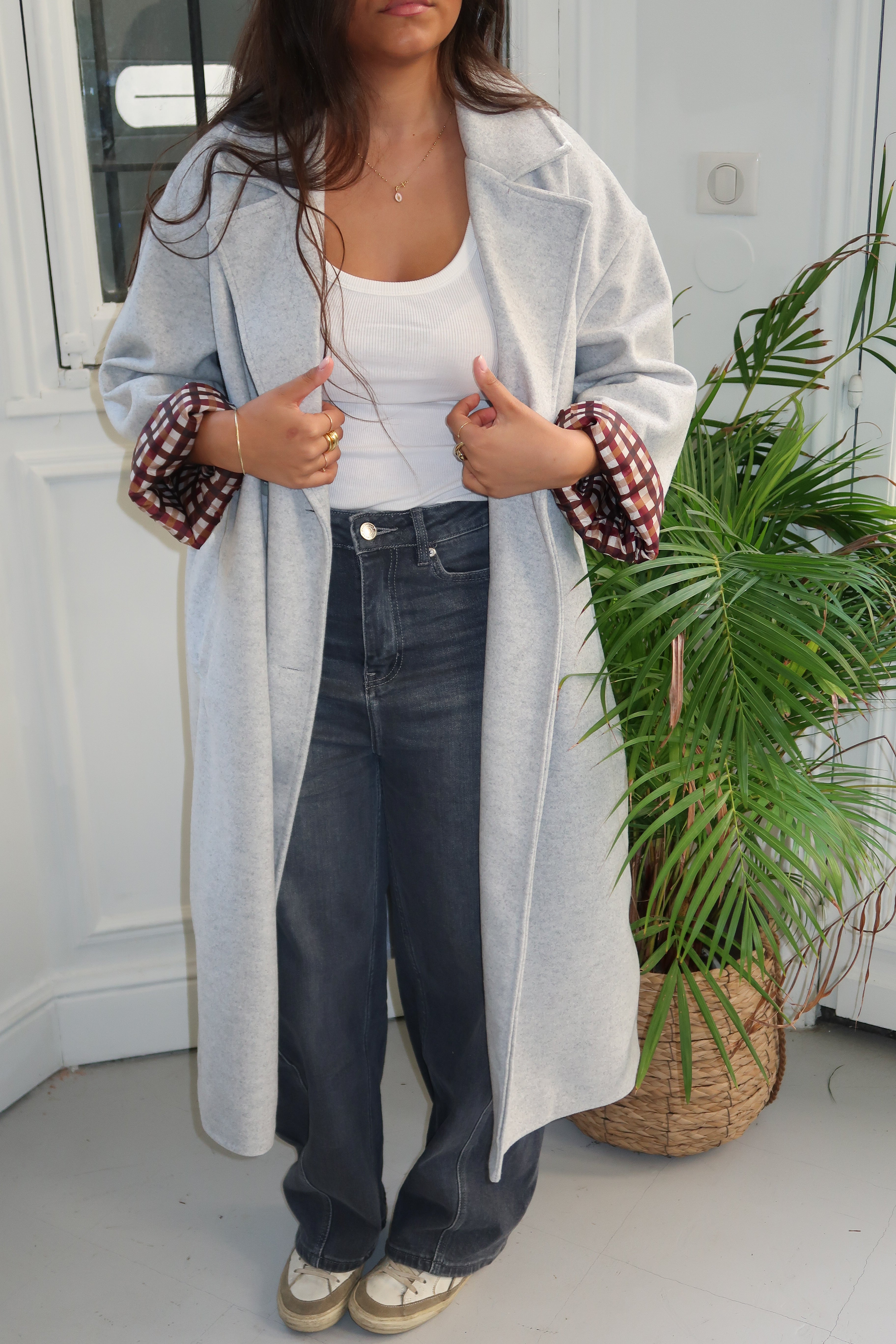 Hellgrauer Charlie-Mantel