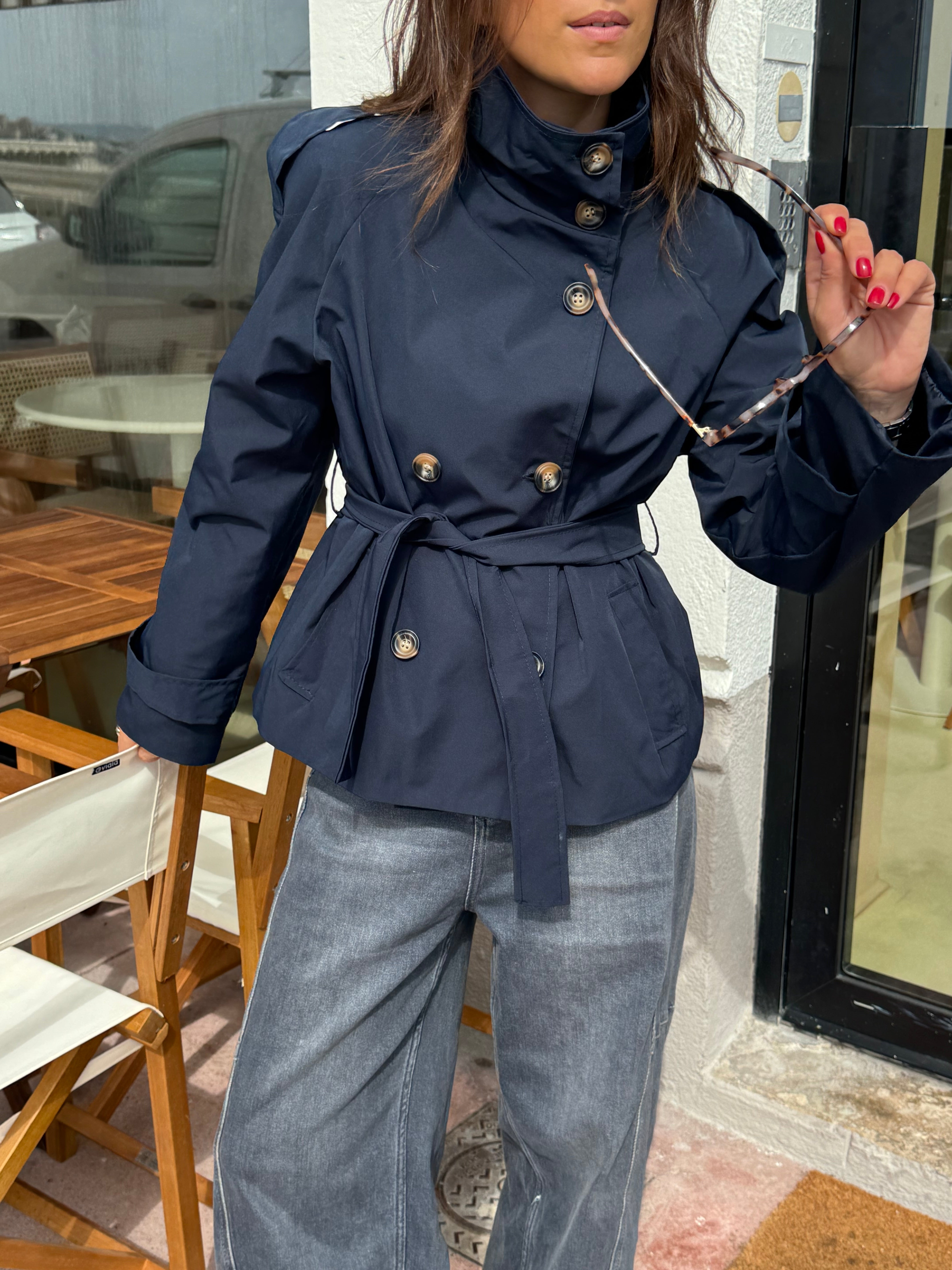 Gabardina Nala azul marino
