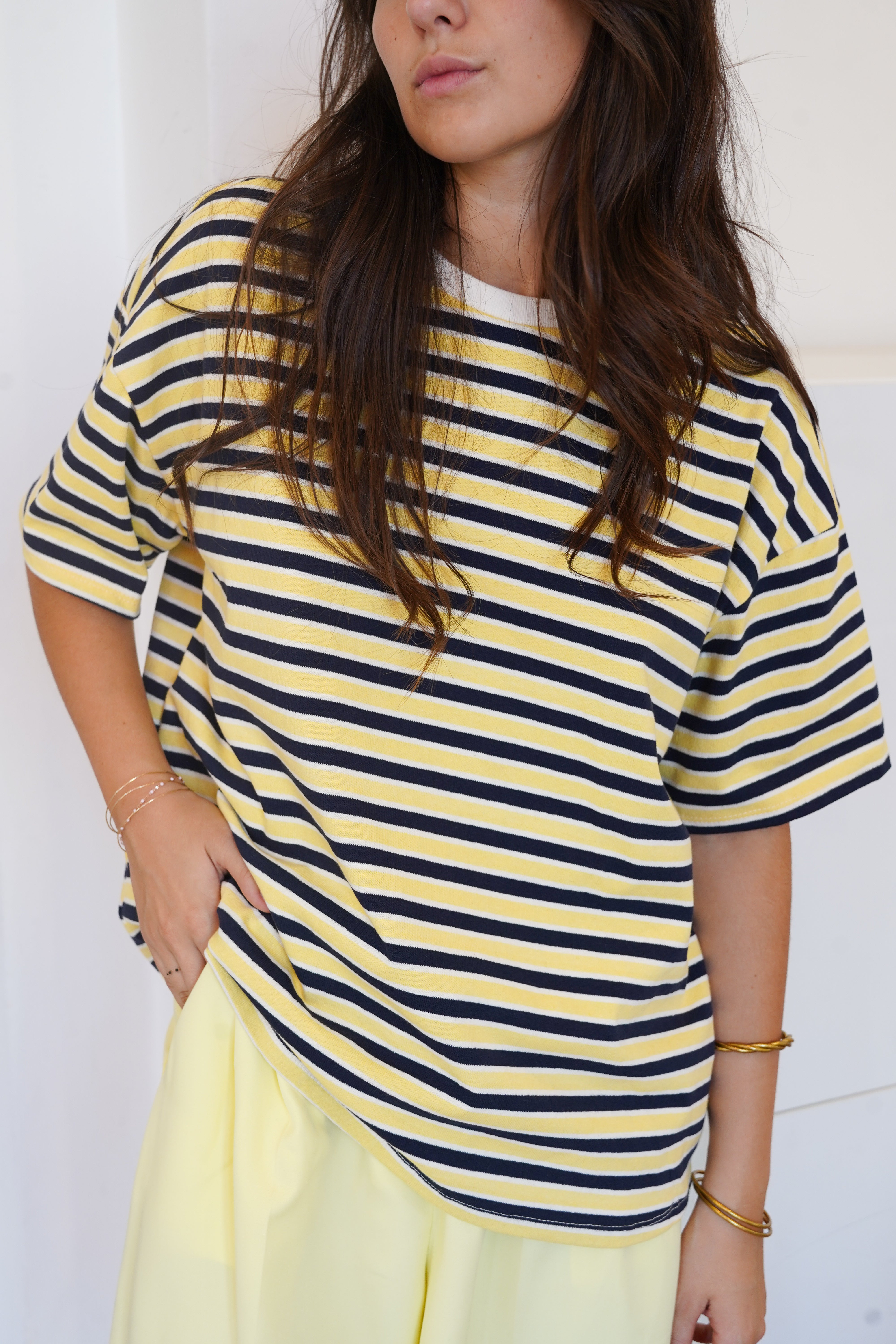 Sandrine gul t-shirt