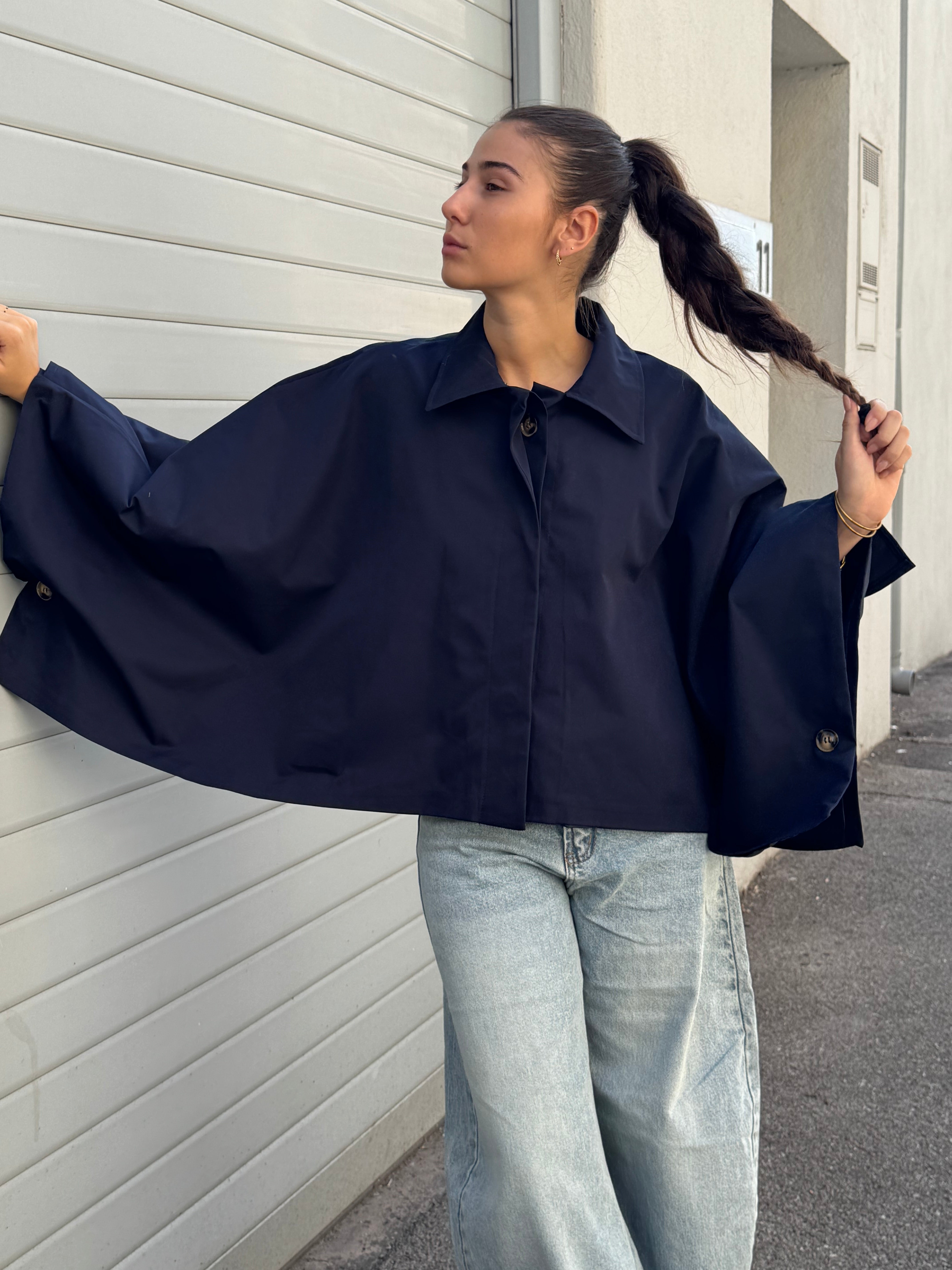 Mantella Fanny blu scuro