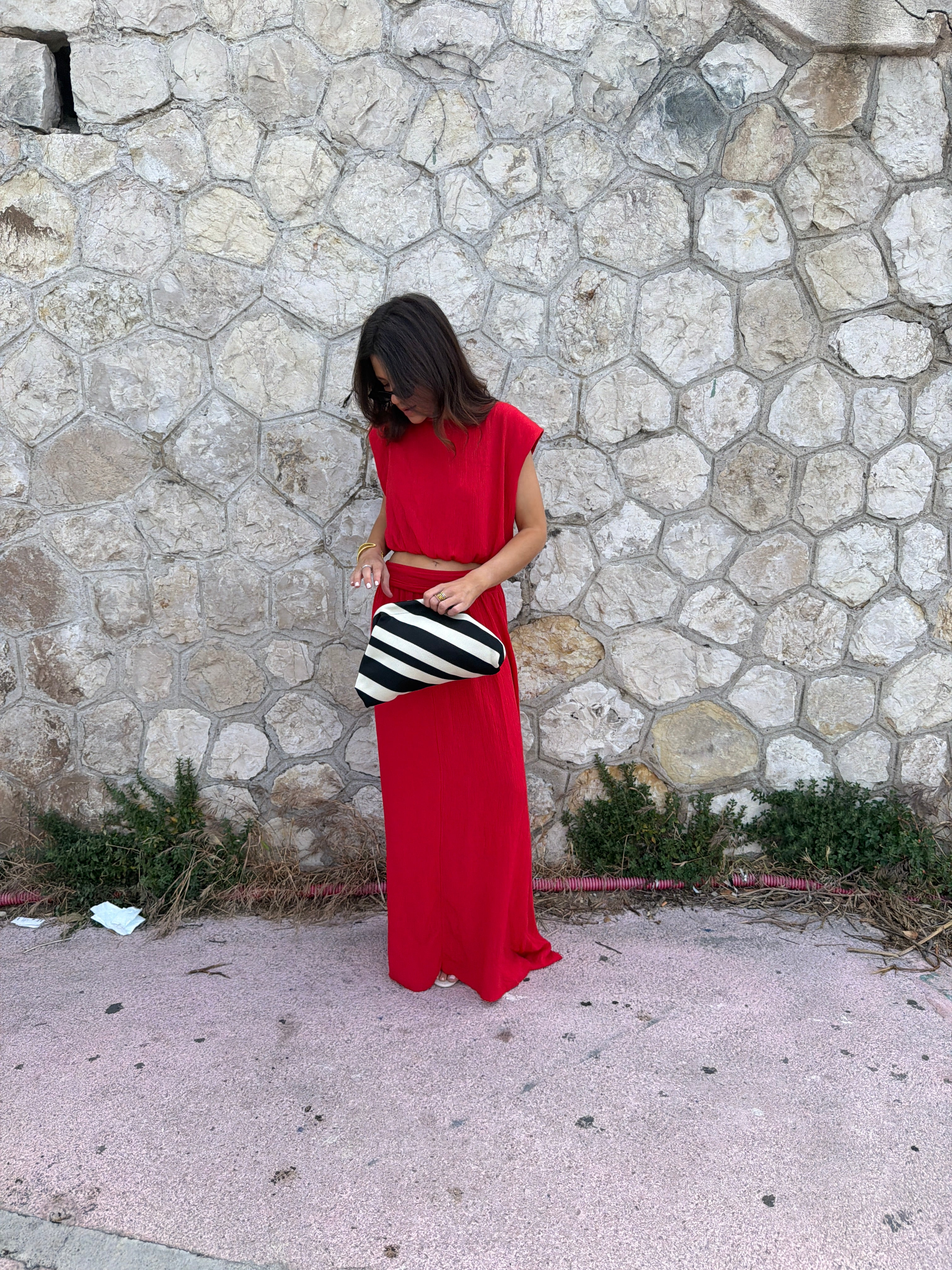 Ensemble Audrey rouge