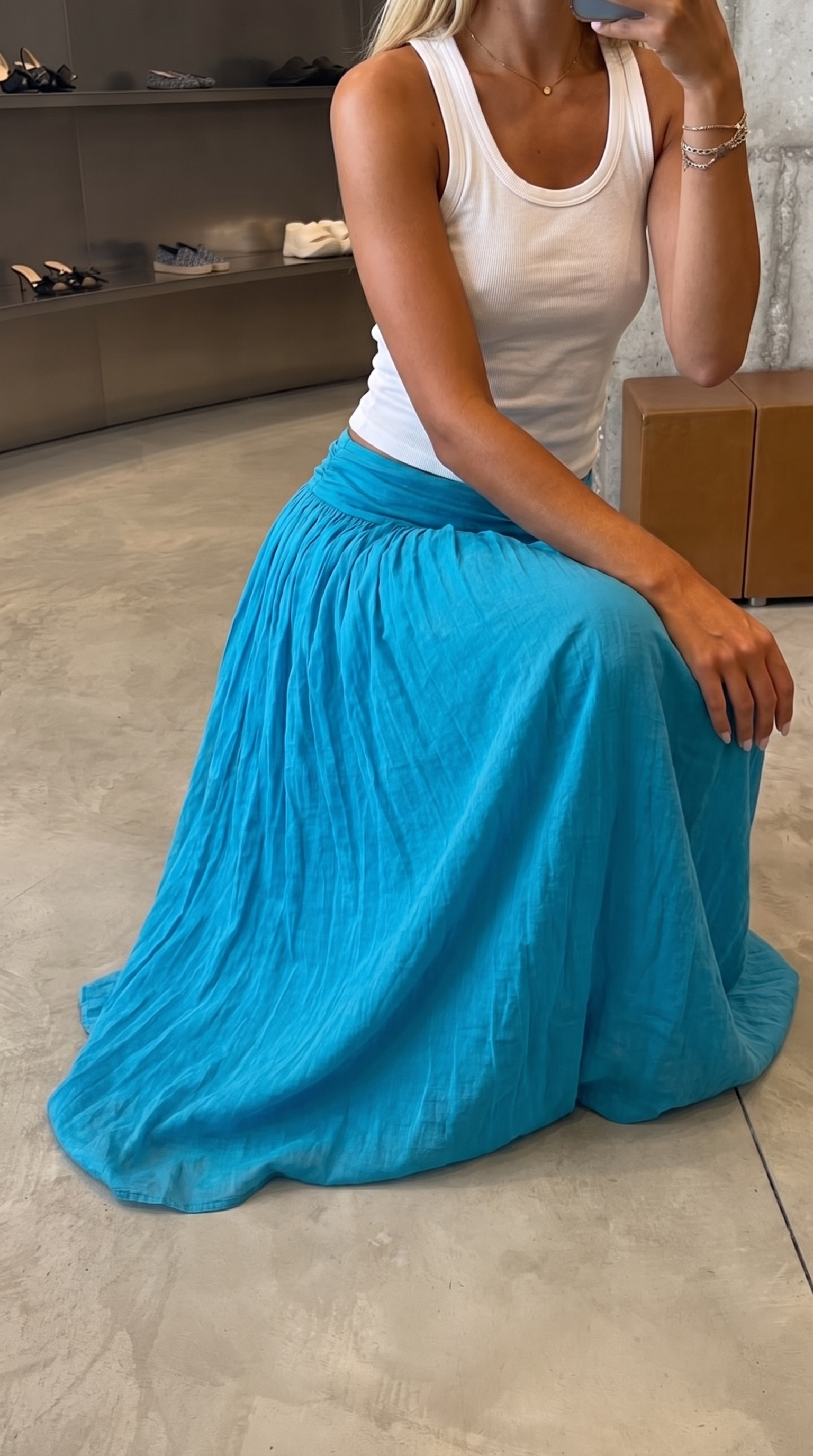 Blå Hannah nederdel