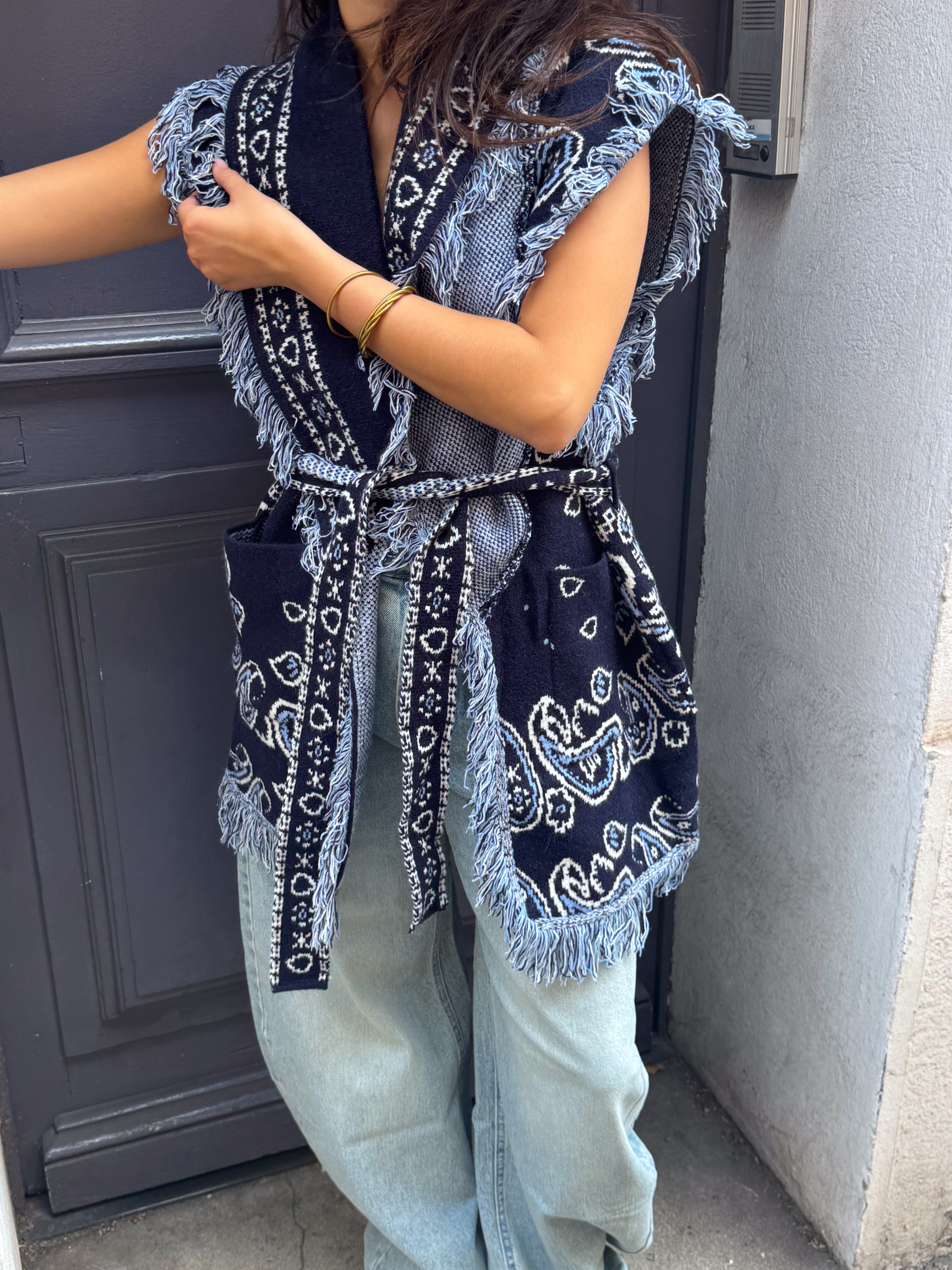 Natacha navy blue vest