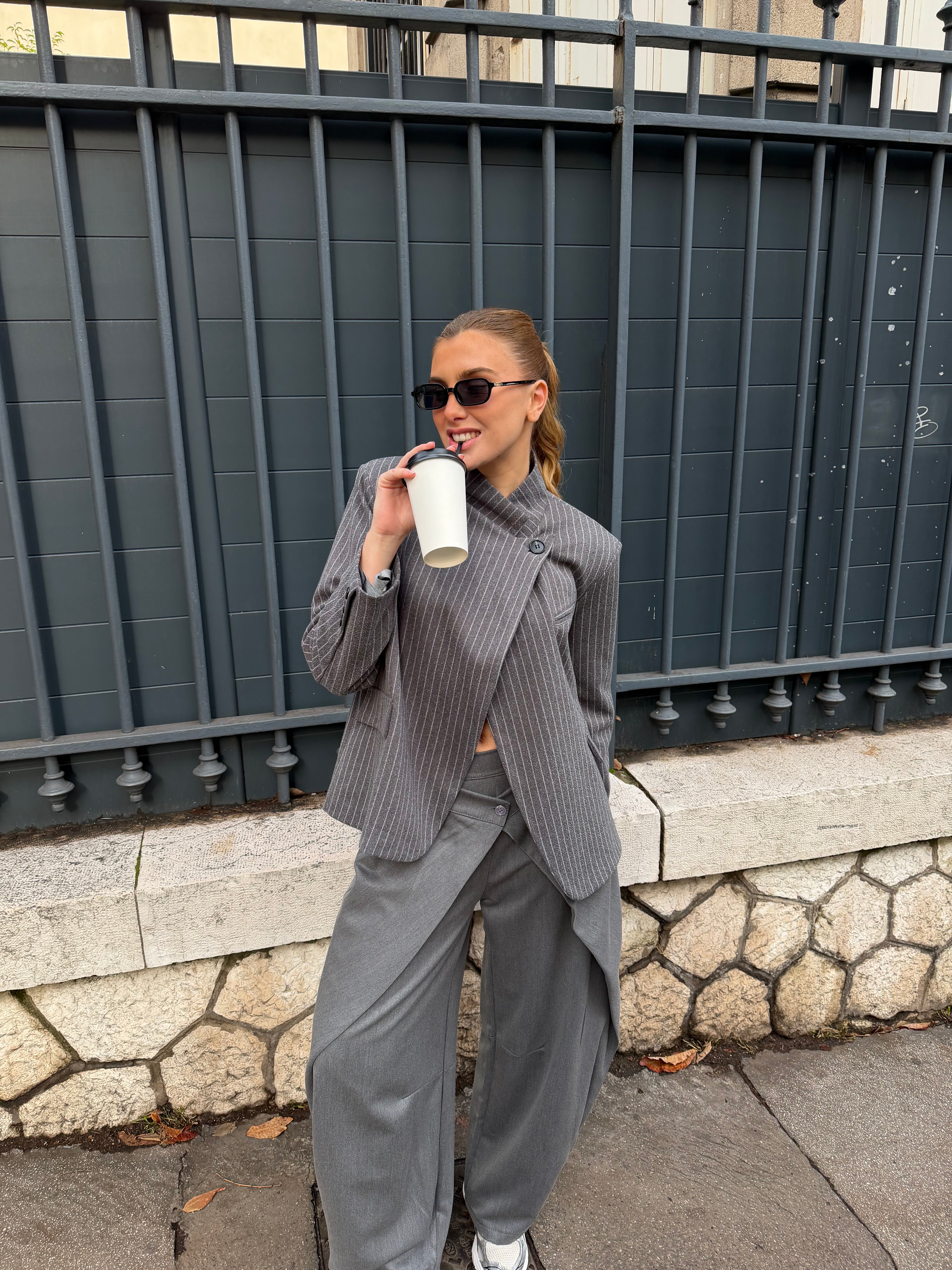 Blazer Naomi gris clair