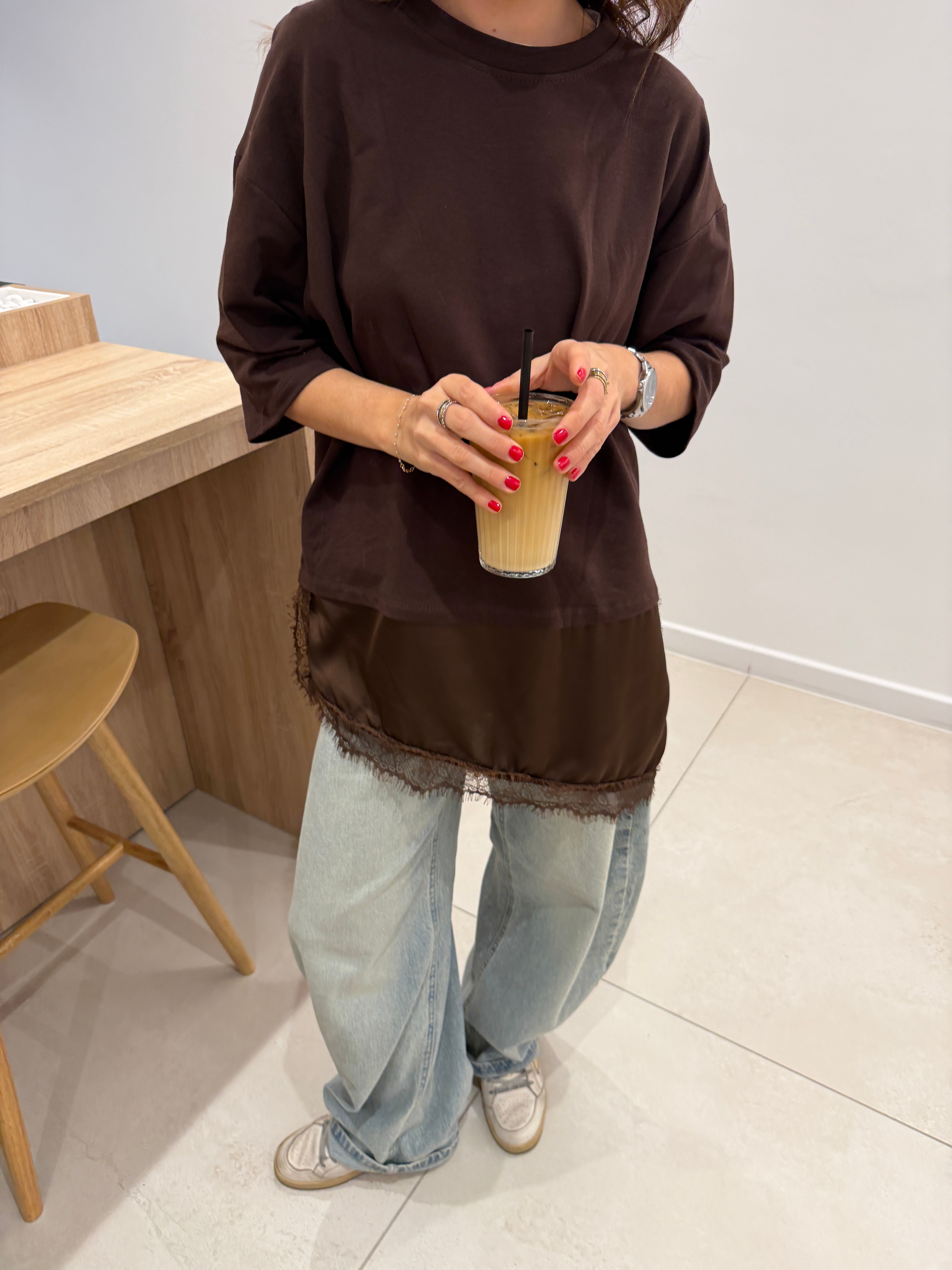 Braunes Lizzie T-Shirt