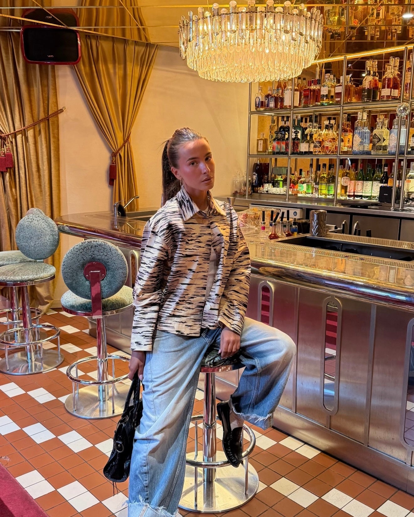 Cămașa Emily cu imprimeu zebrat