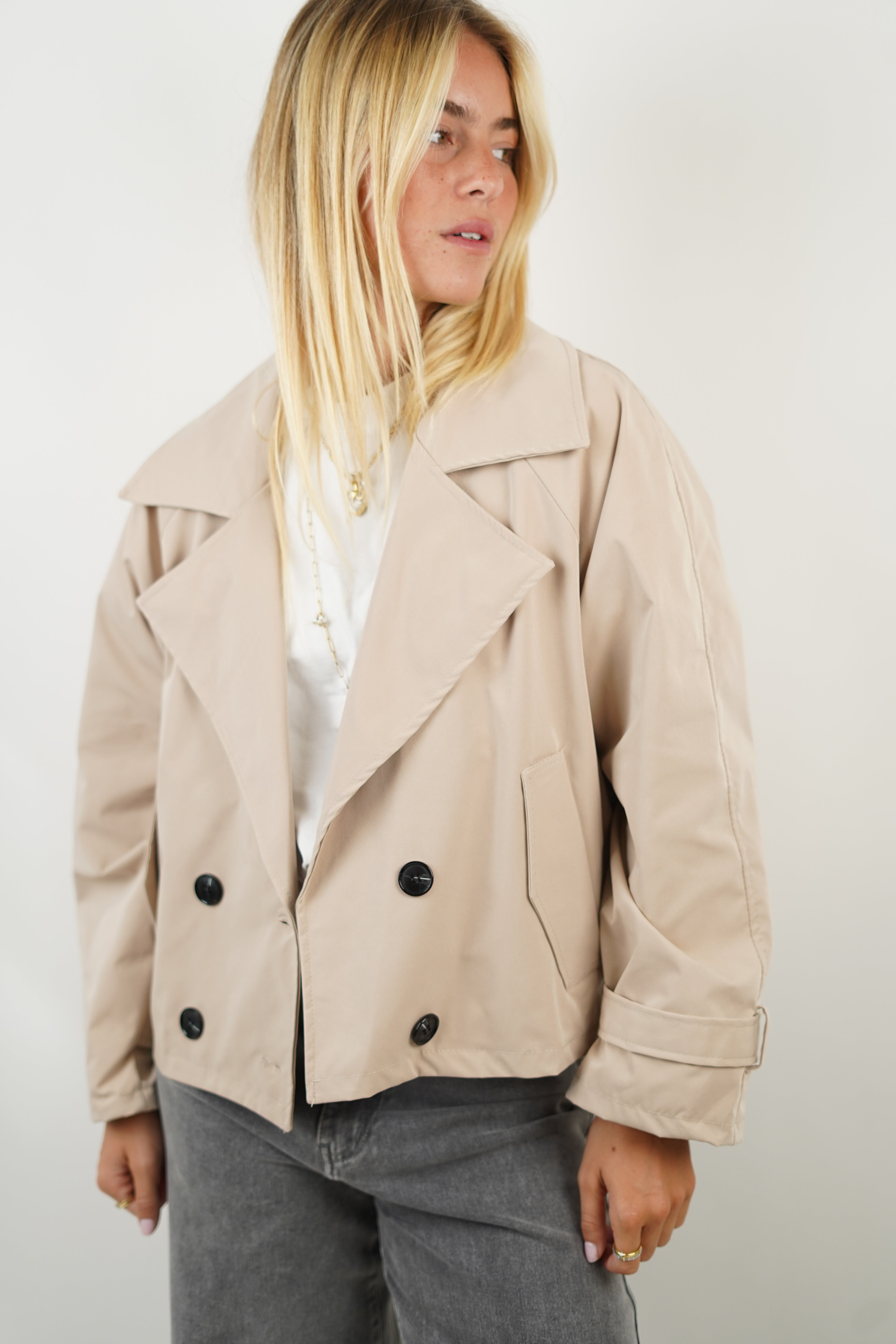 Trench fin Agathe beige