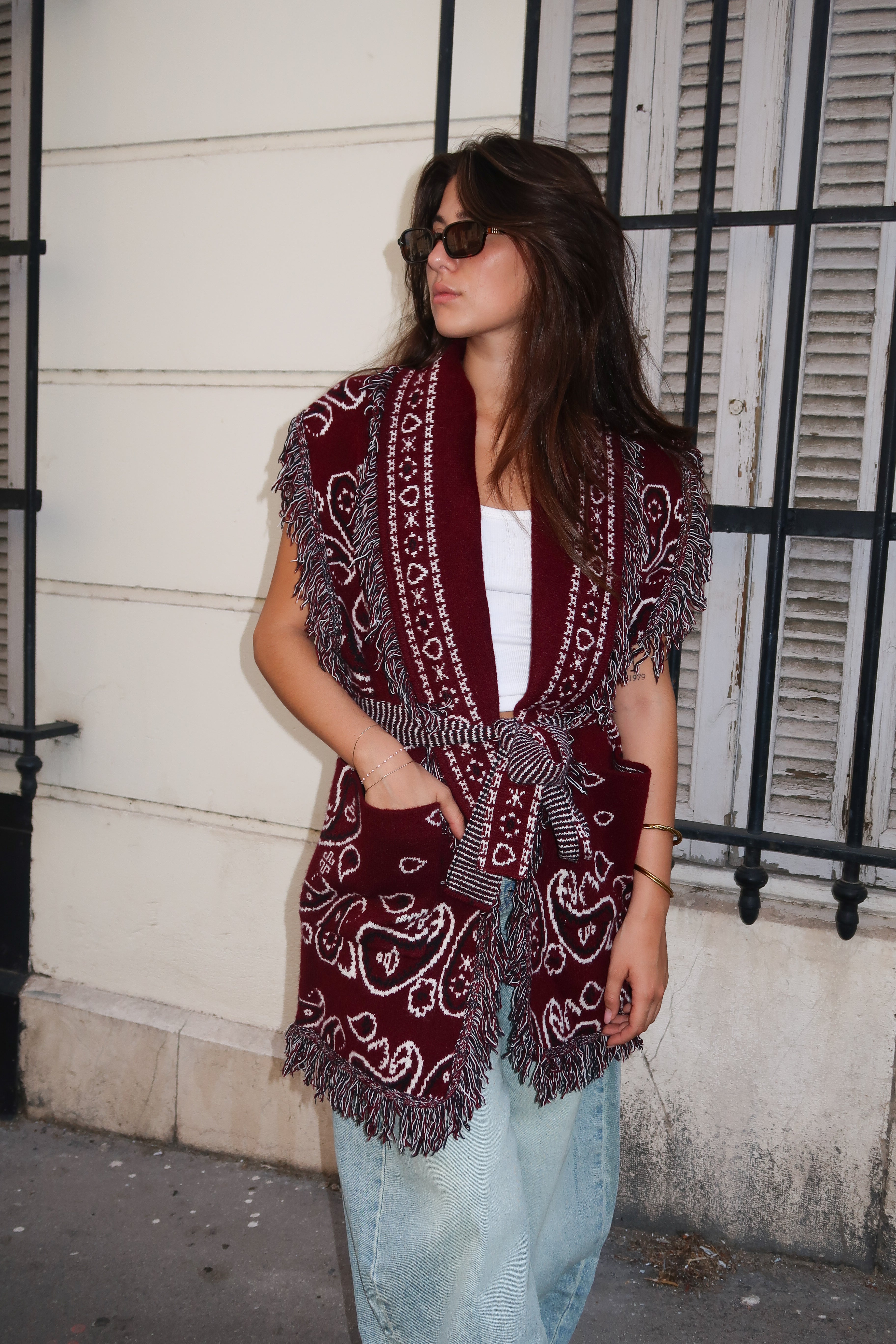 Natacha burgunderrote Weste