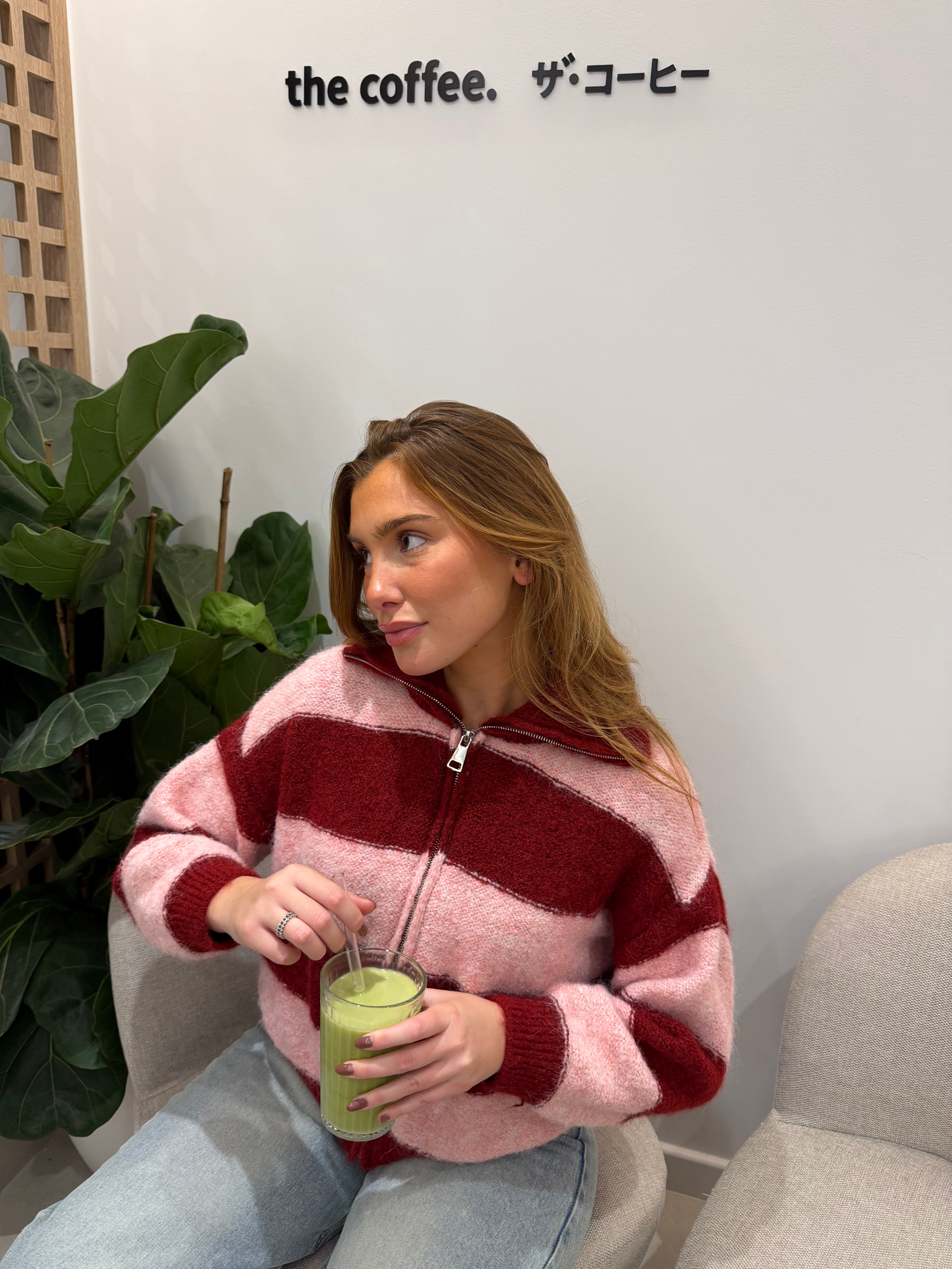 Gilet Gracie rose et bordeaux