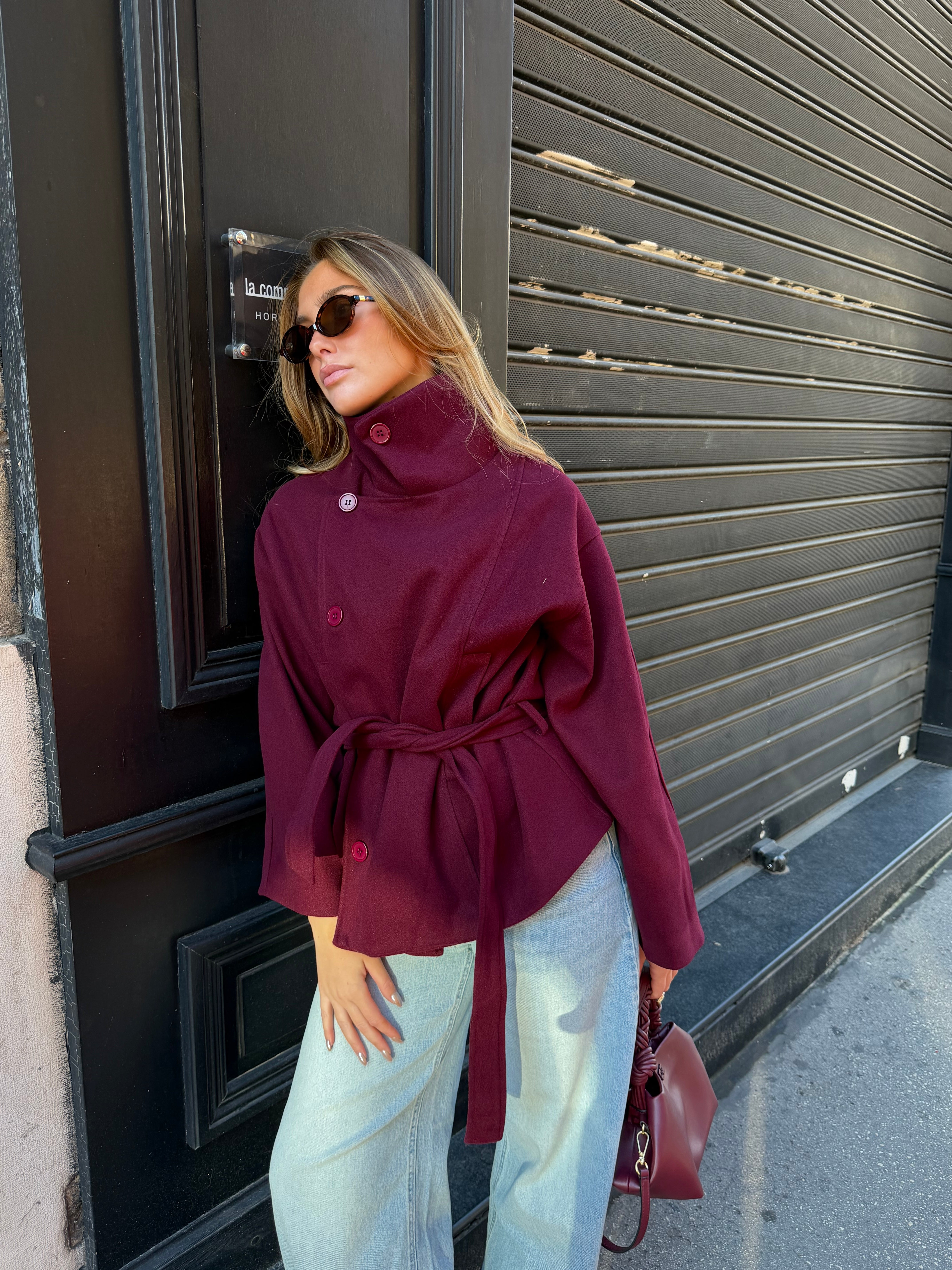 Manteau Roxane bordeaux