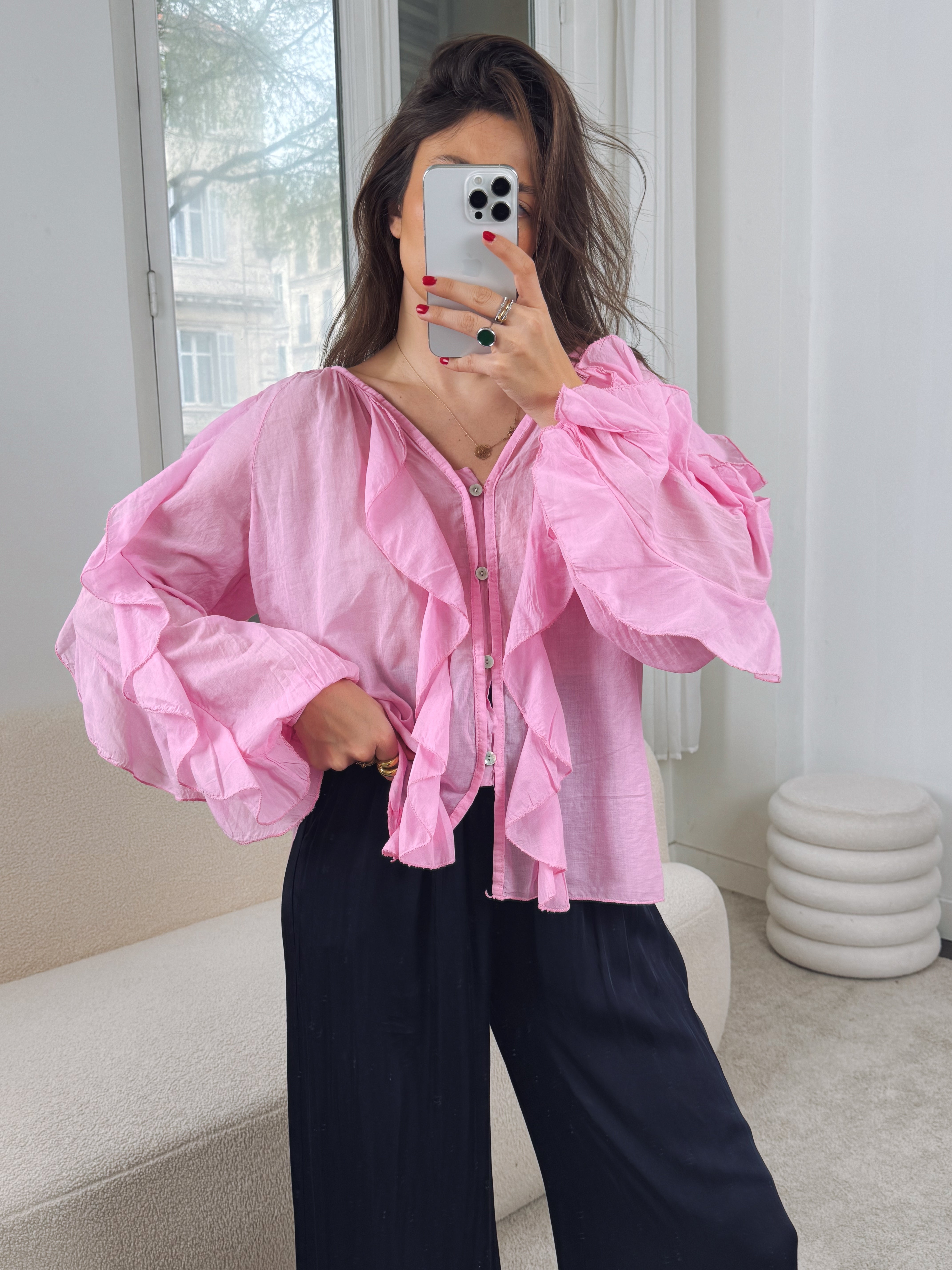 Annie pink blouse