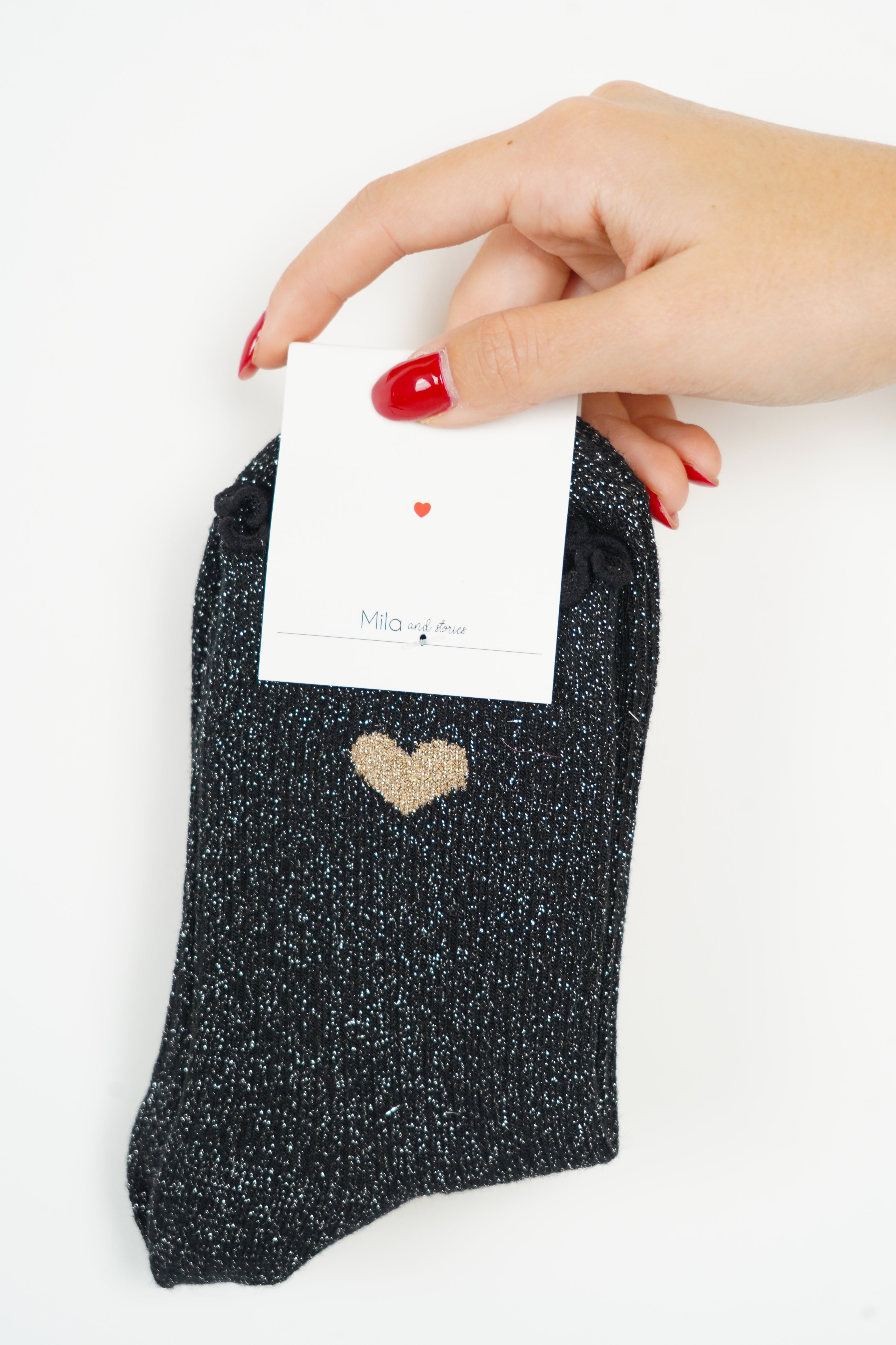 Chaussettes Coeur noires