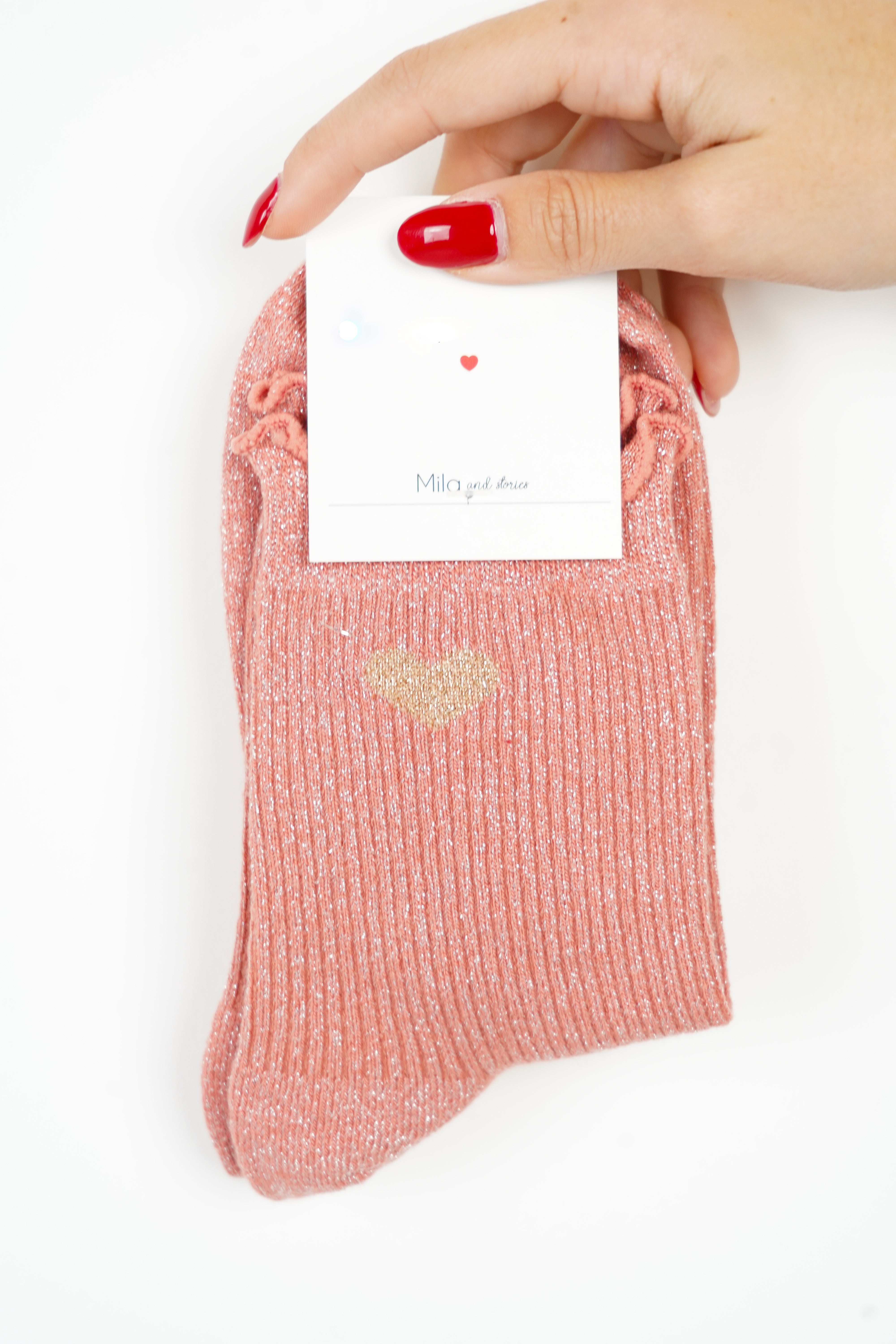 Chaussettes Coeur roses