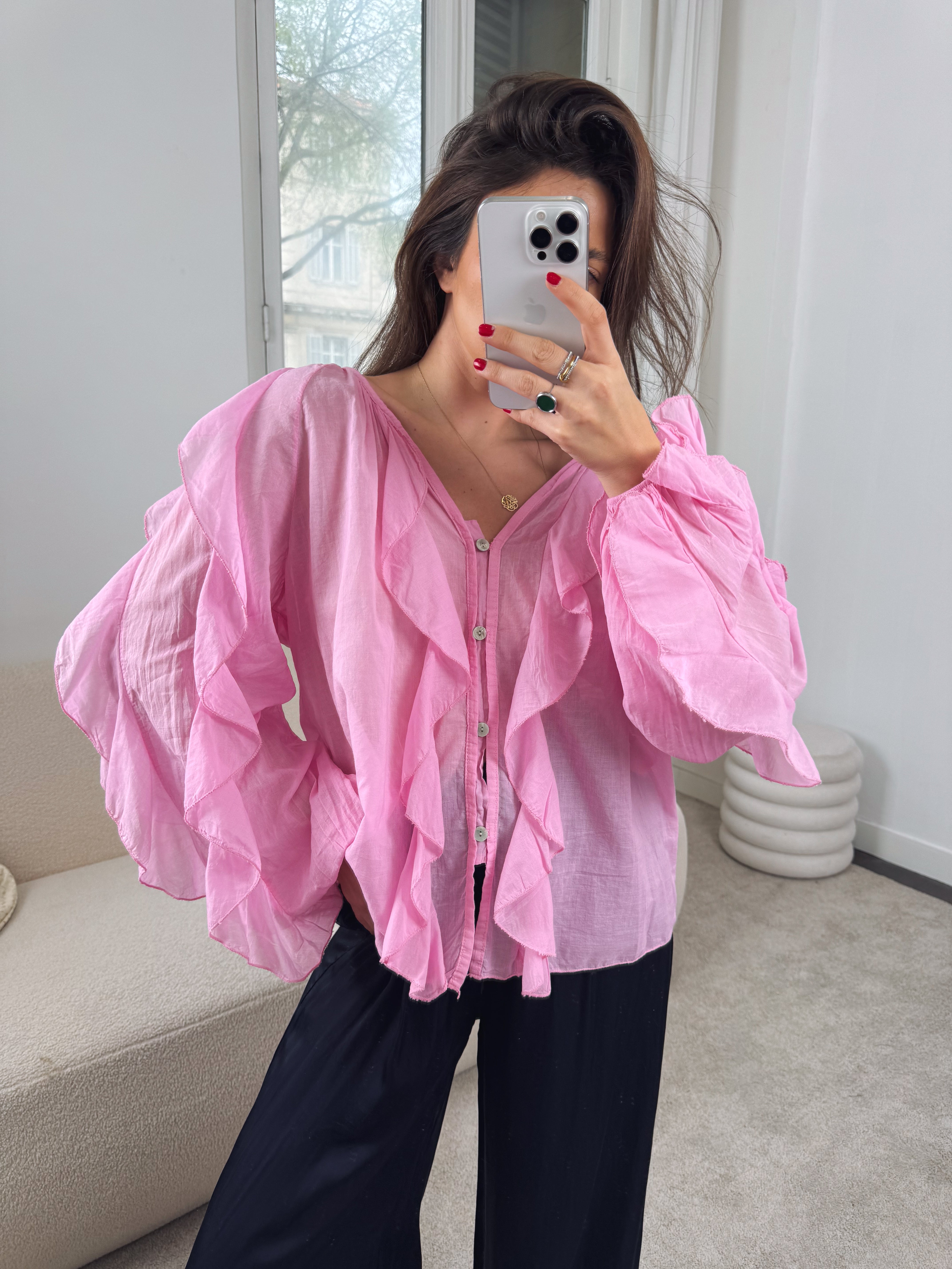 Annie pink blouse