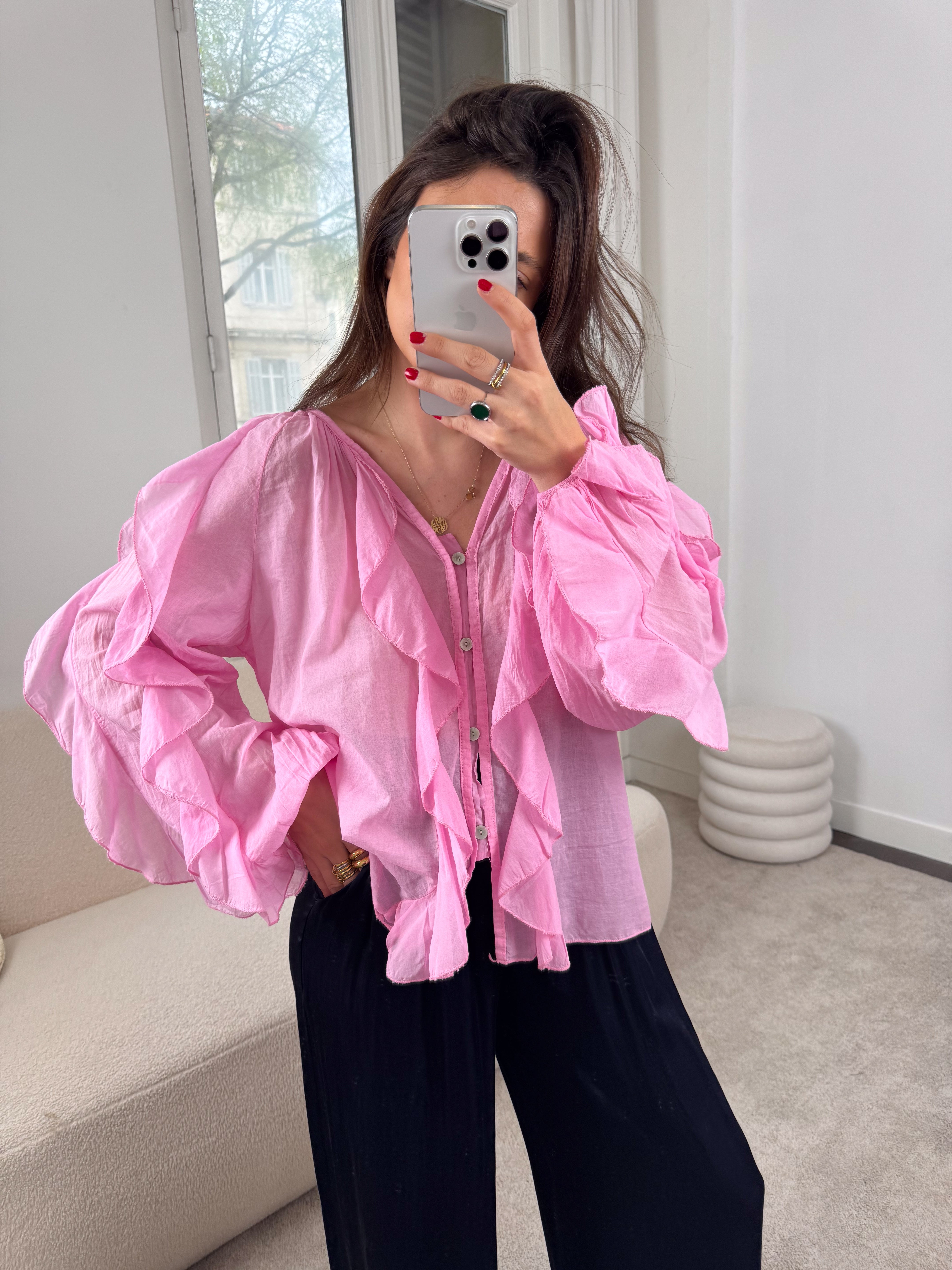 Annie pink blouse