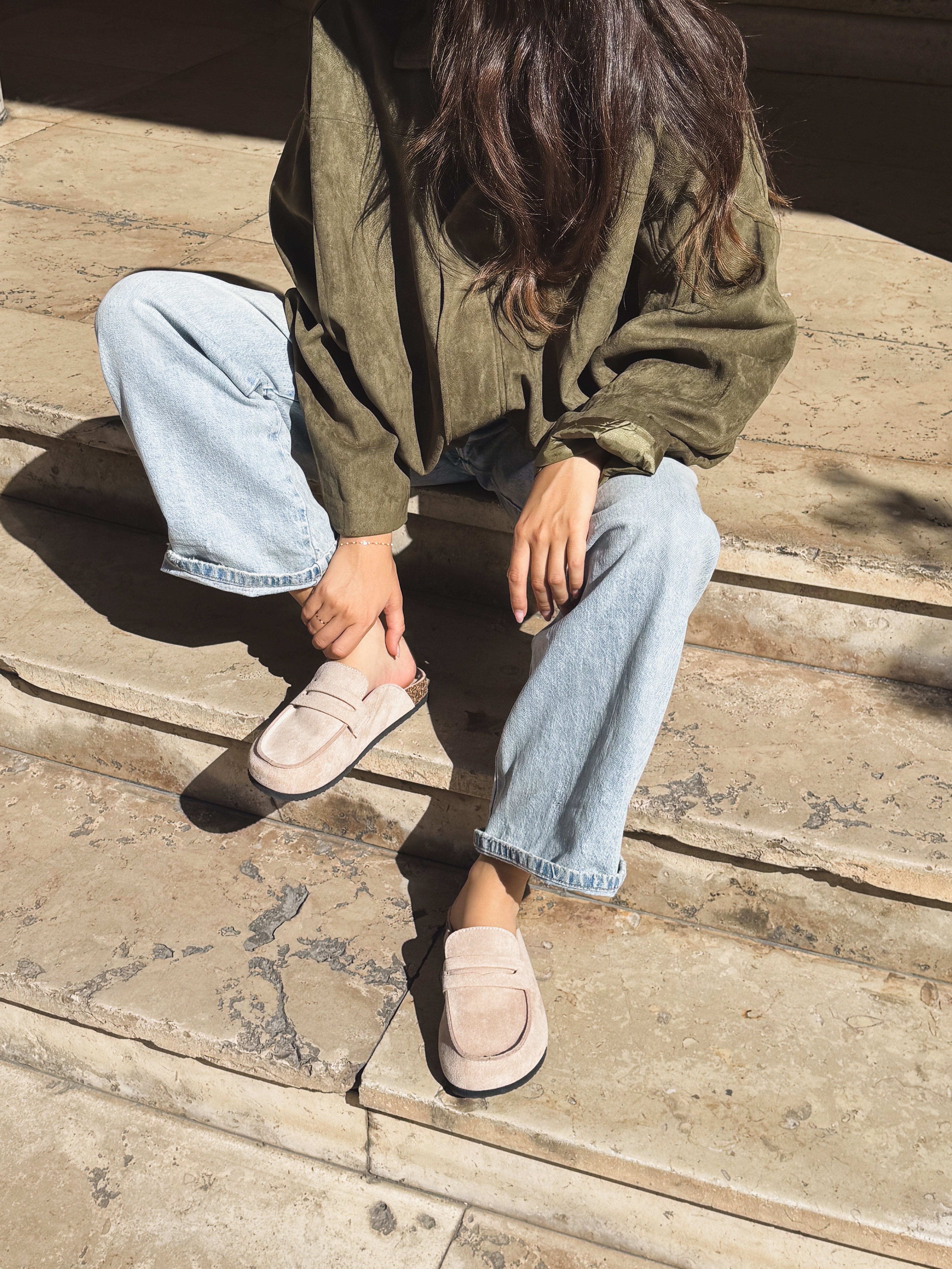 Beige Sacha mules