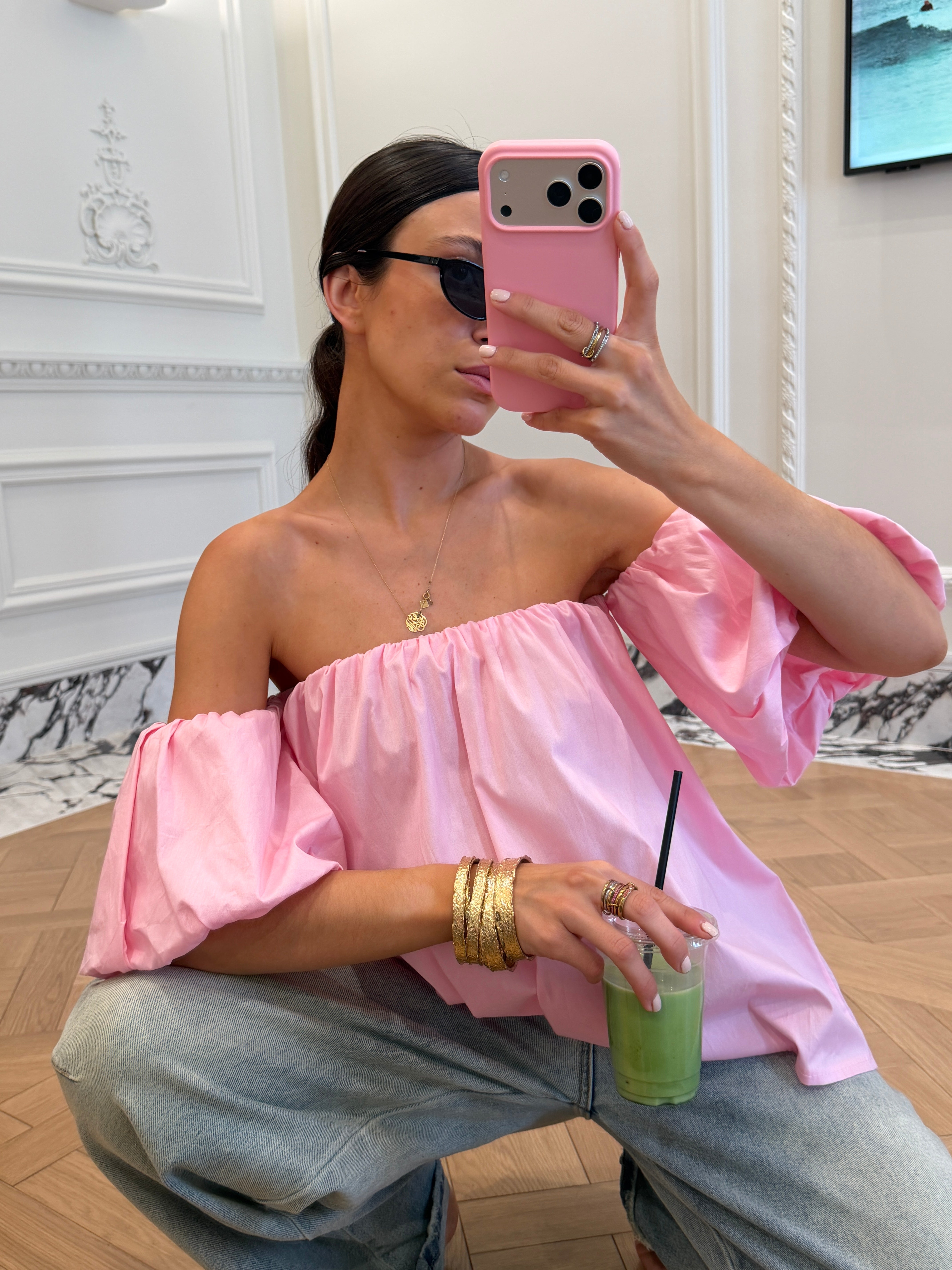 Maude lyserød bluse