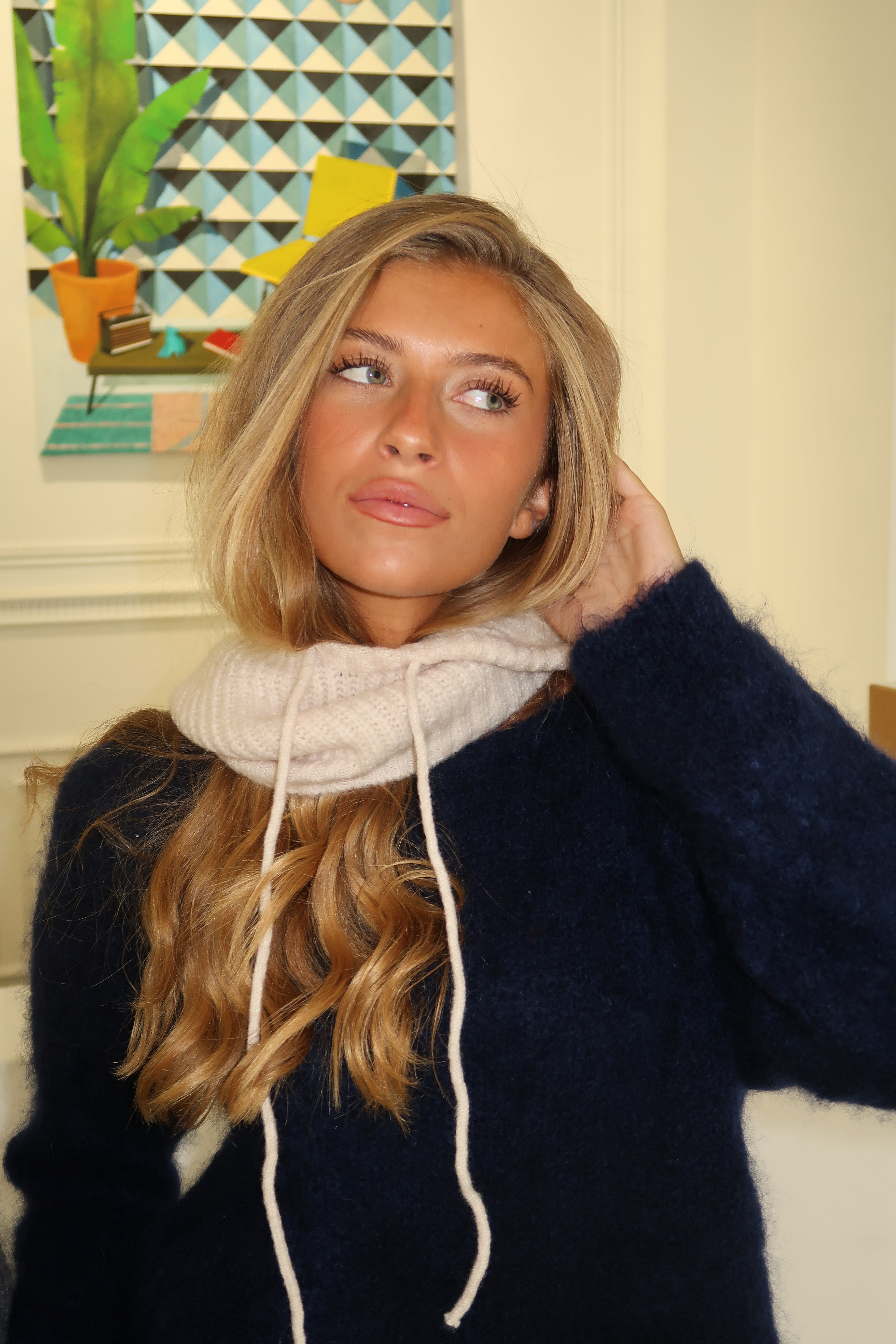 Diana hættejakke beige