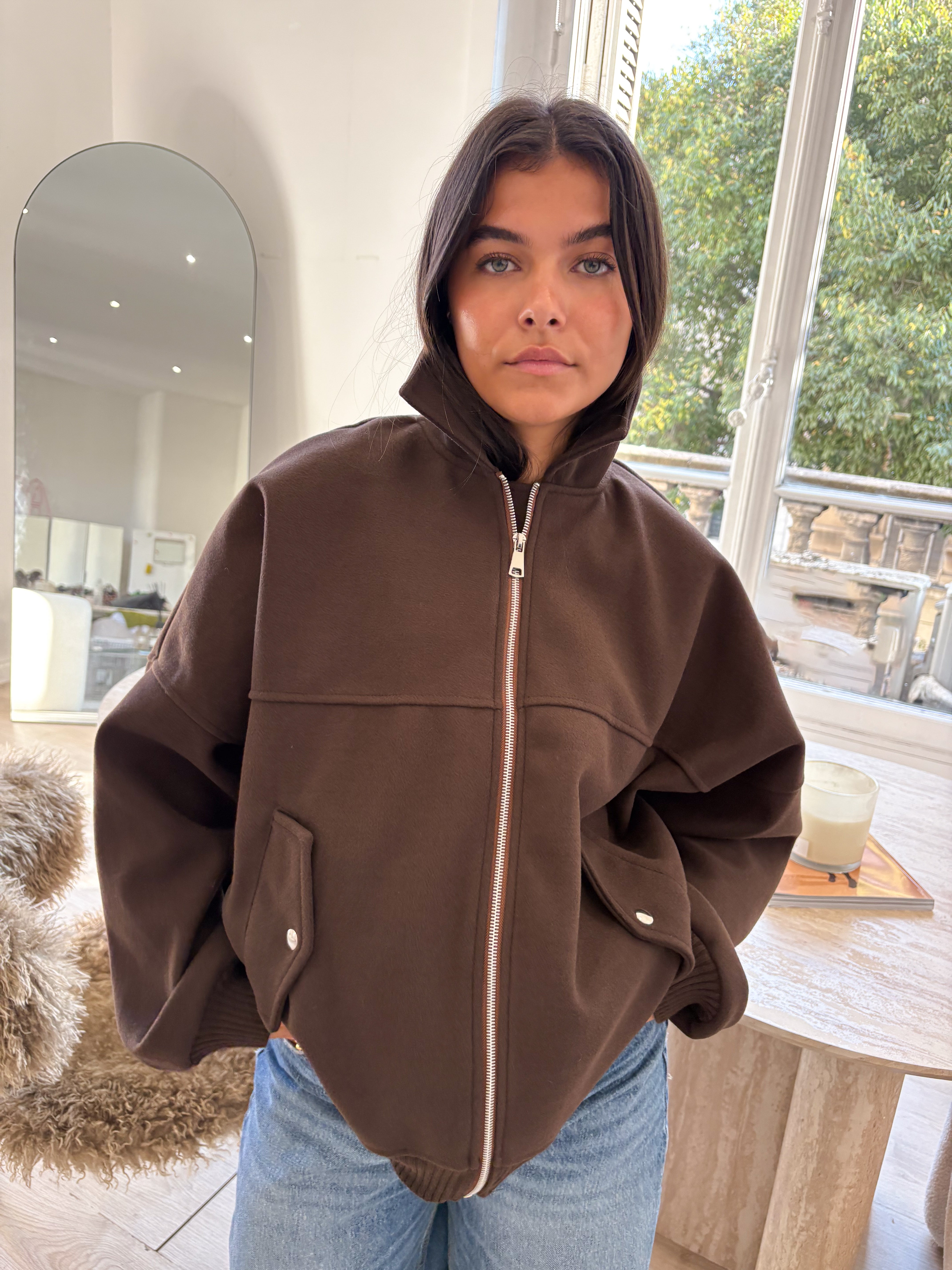 Bomber Angelina marron