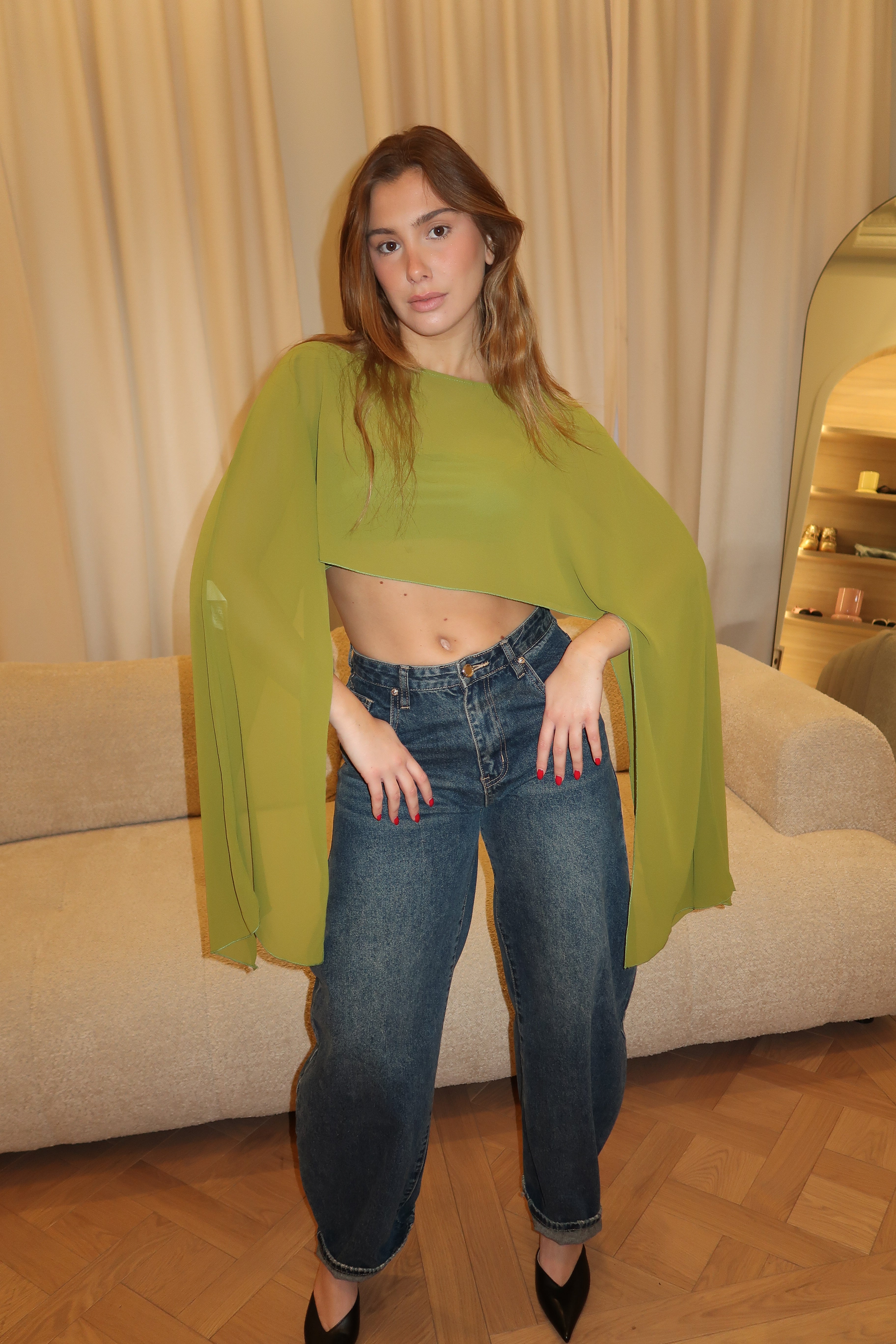 Cherry Cape olive green