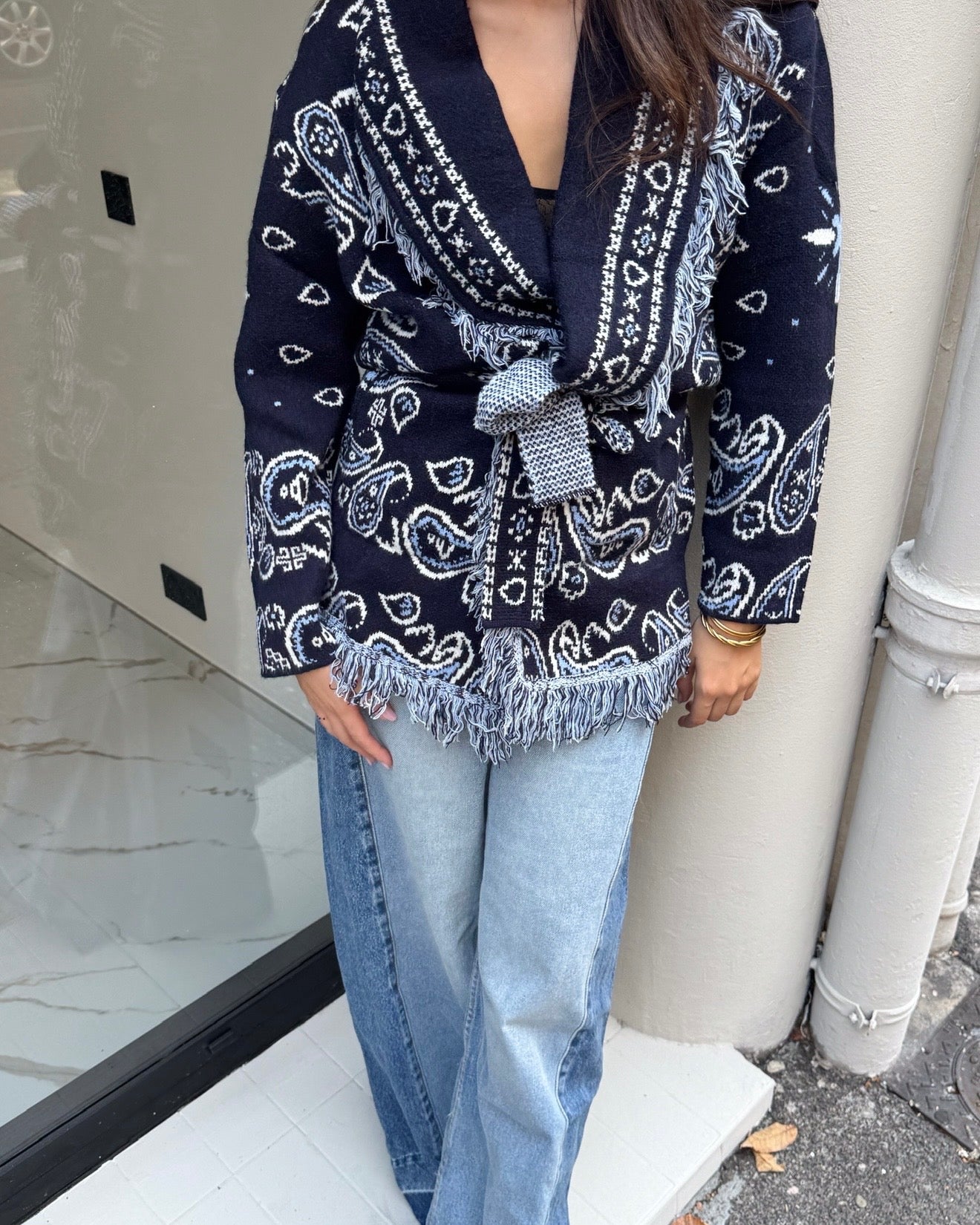 Suzanne väst mörkblå