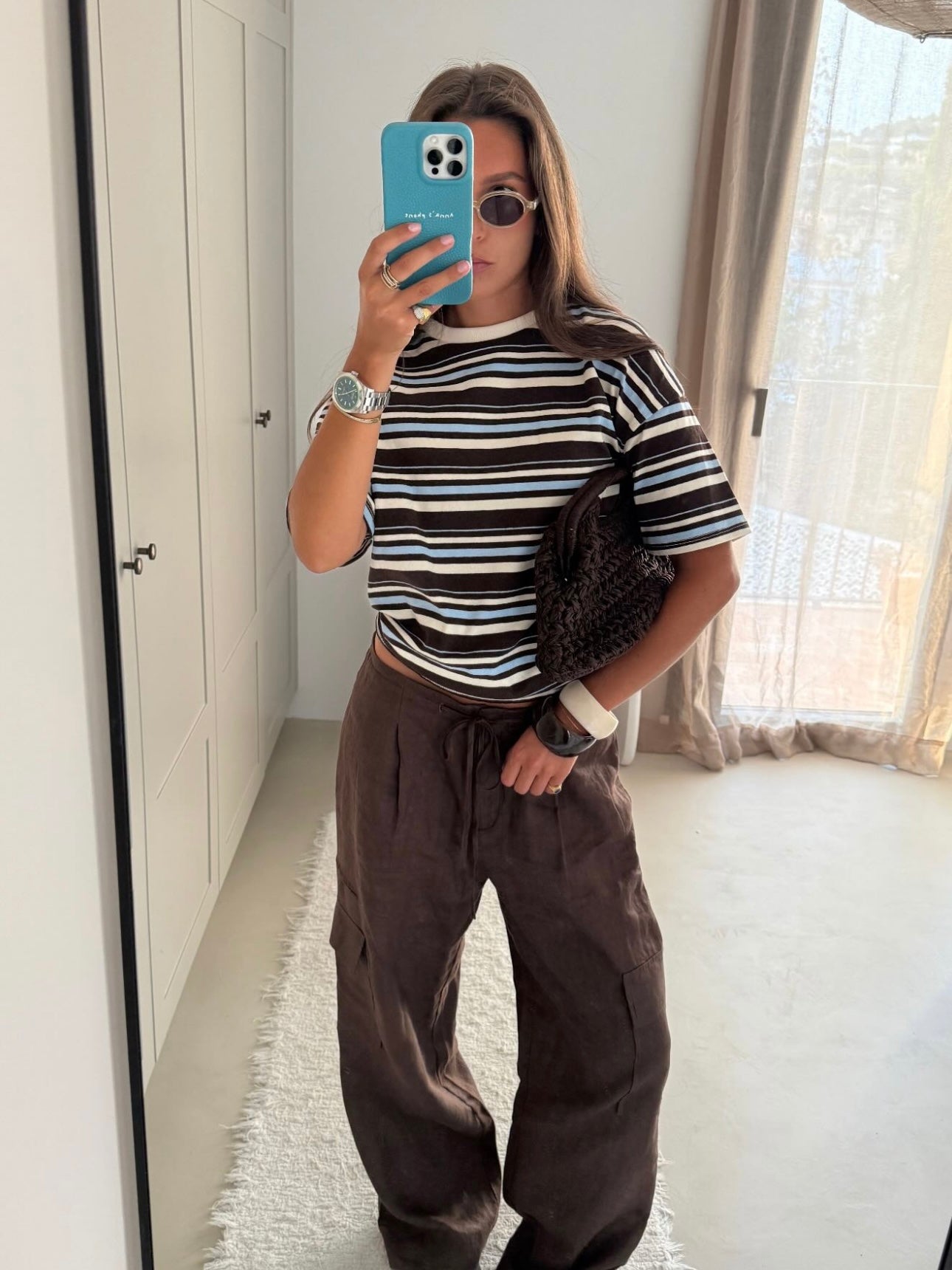 Sandrine blå t-shirt