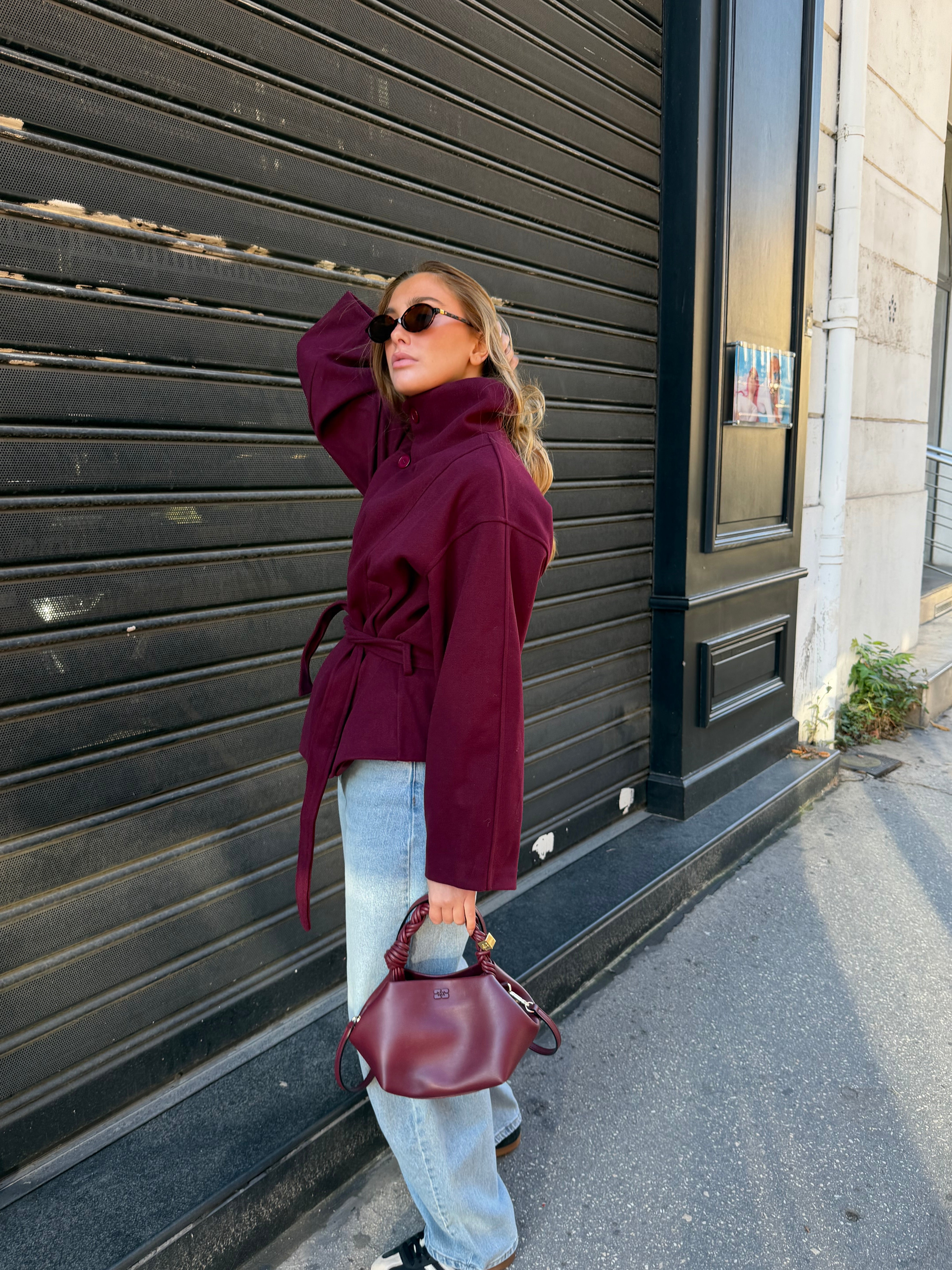 Manteau Roxane bordeaux