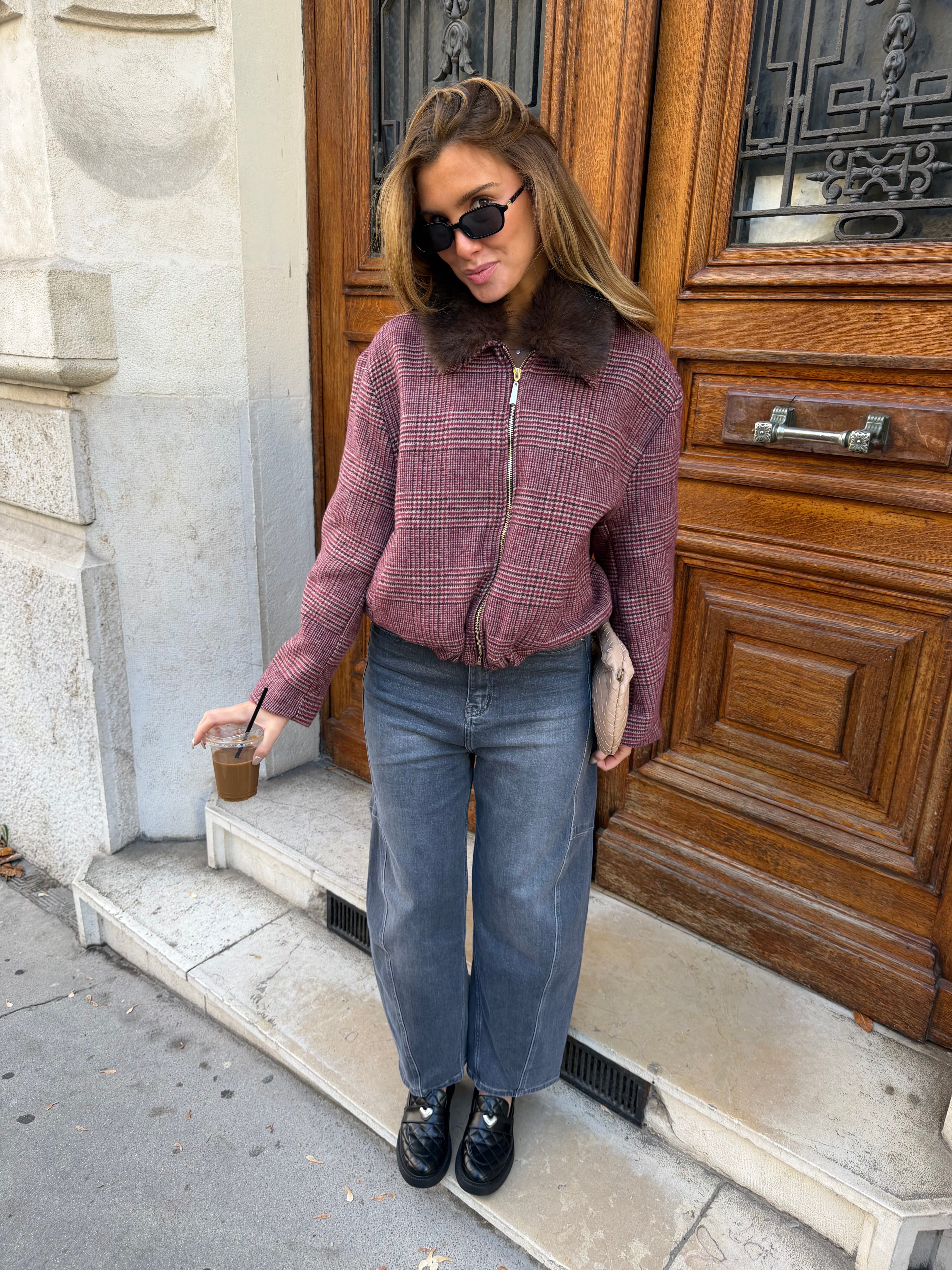 Saskia burgunderrote Jacke