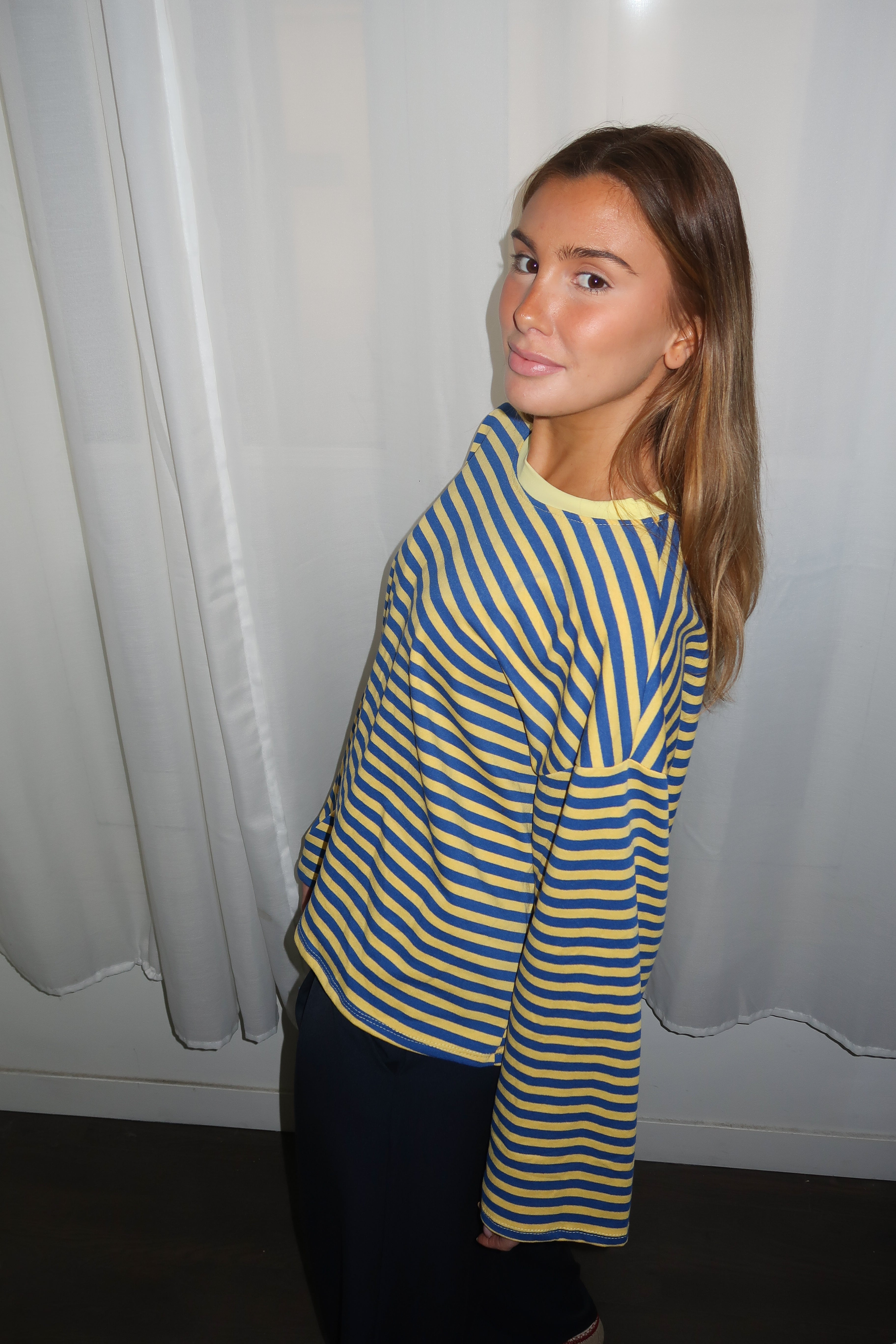 Océane yellow and royal blue t-shirt