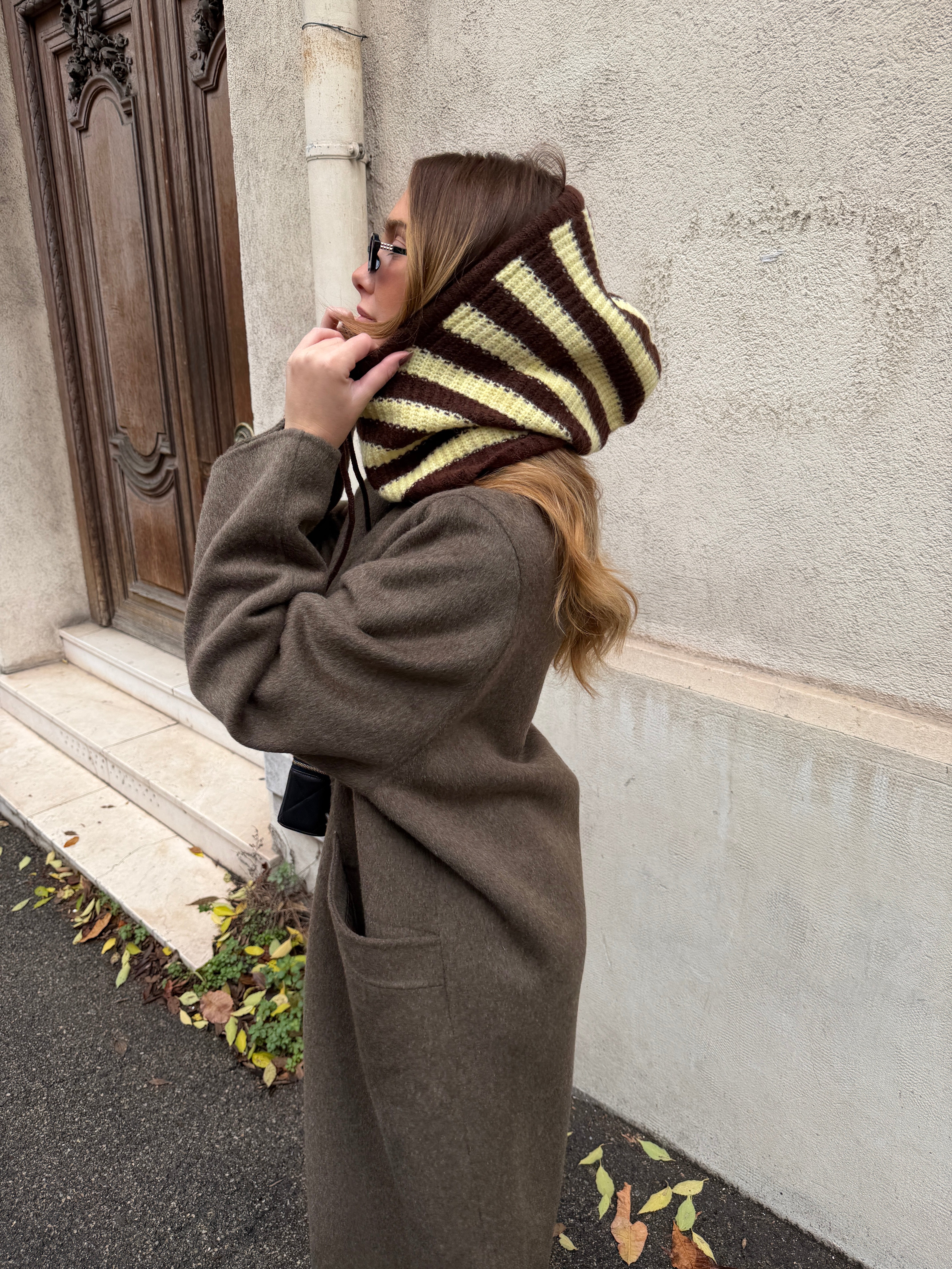 Cagoule Océane jaune et marron