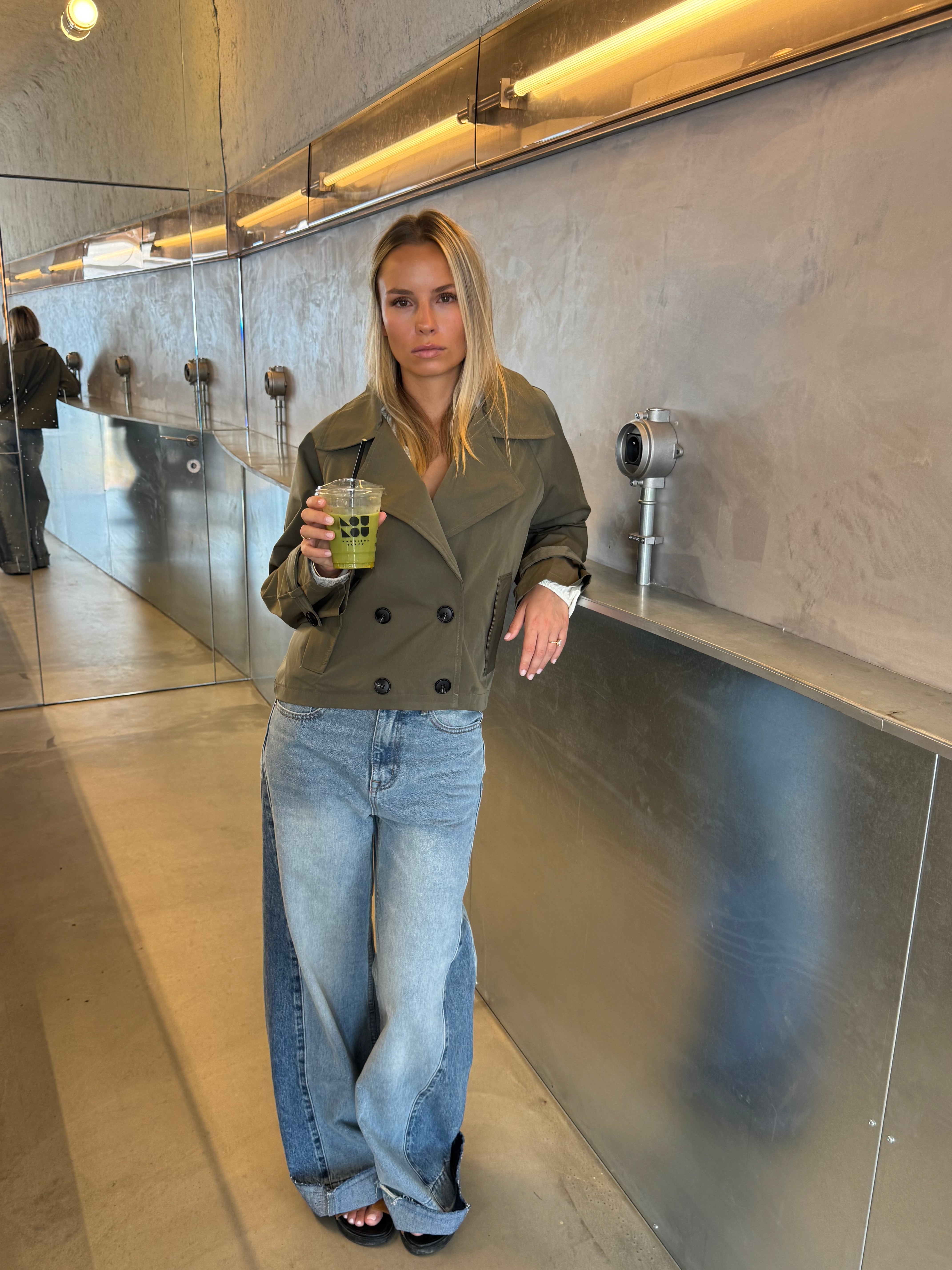 Agathe khaki trench coat