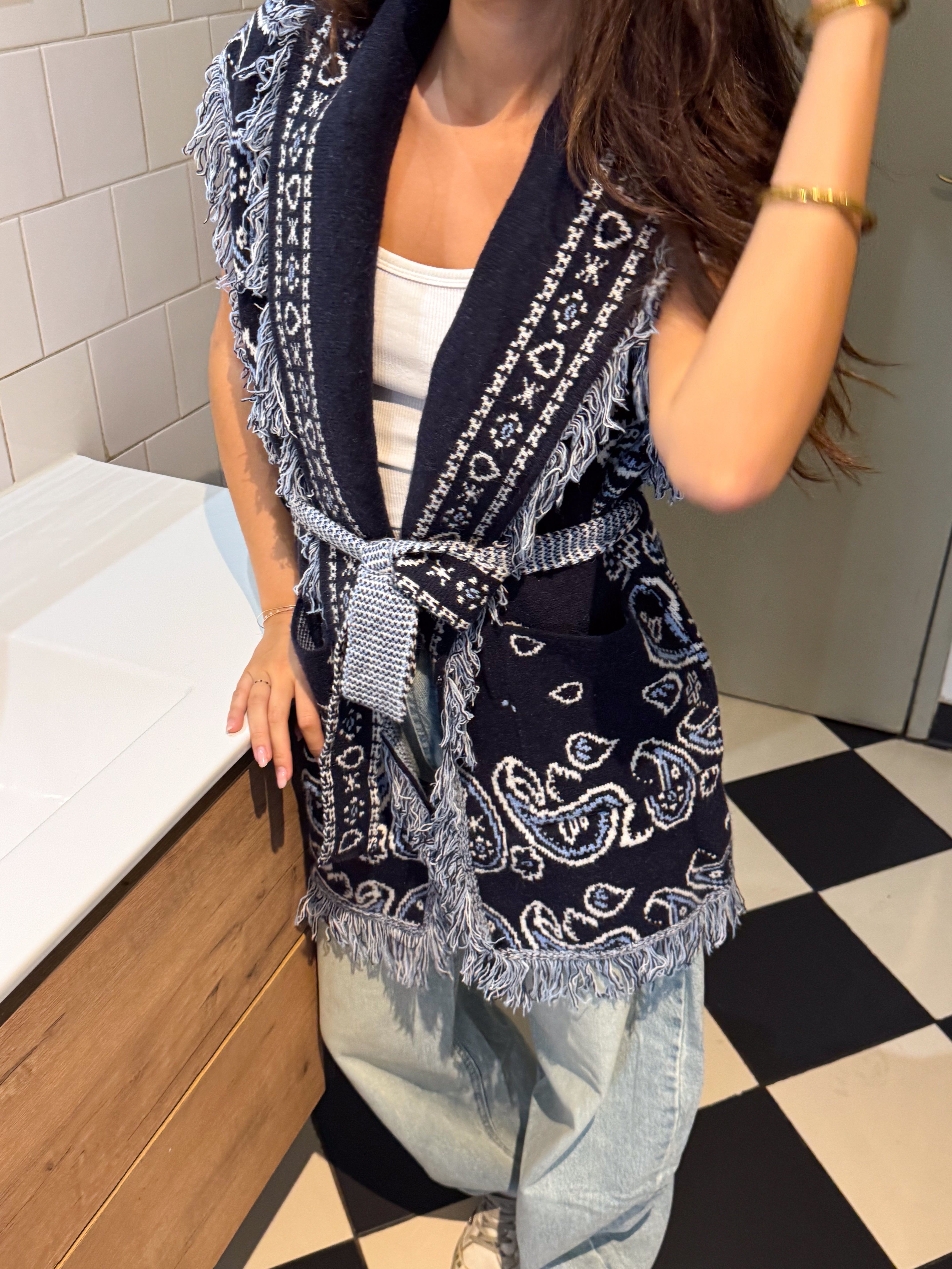 Natacha navy blue vest