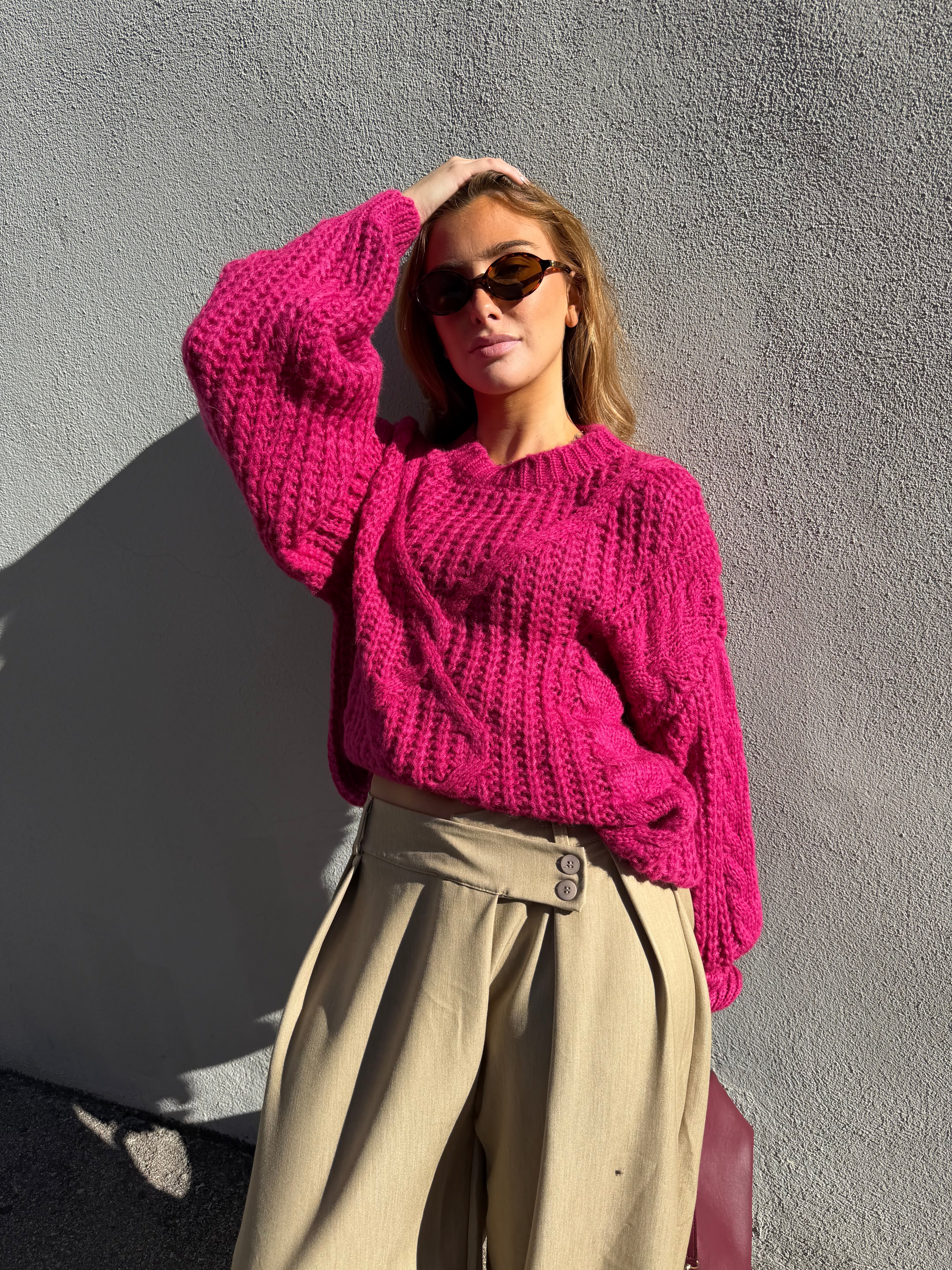 Monica fuchsiafarbener Pullover