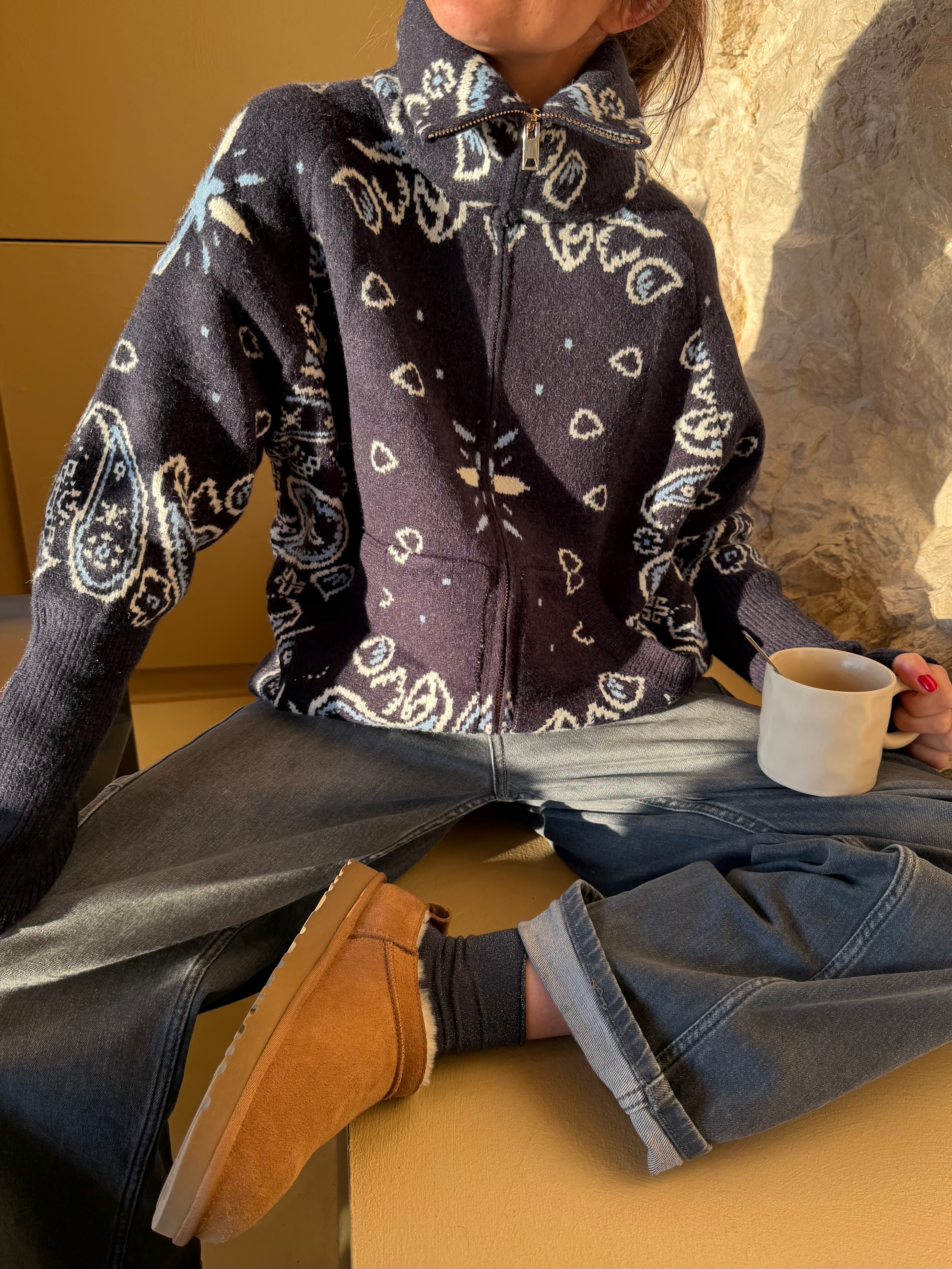 Vestă Carla albastră