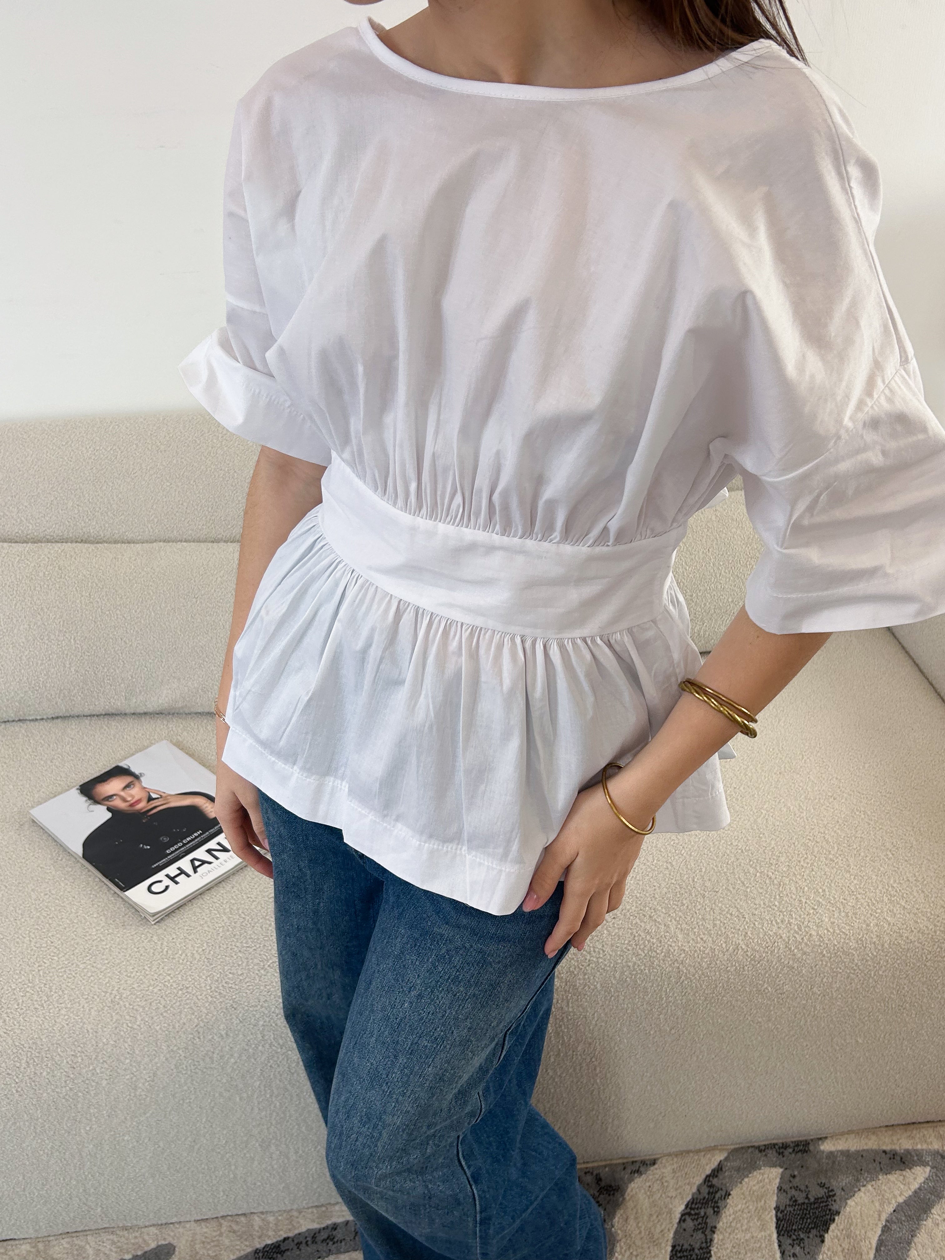 Geneviève hvid bluse