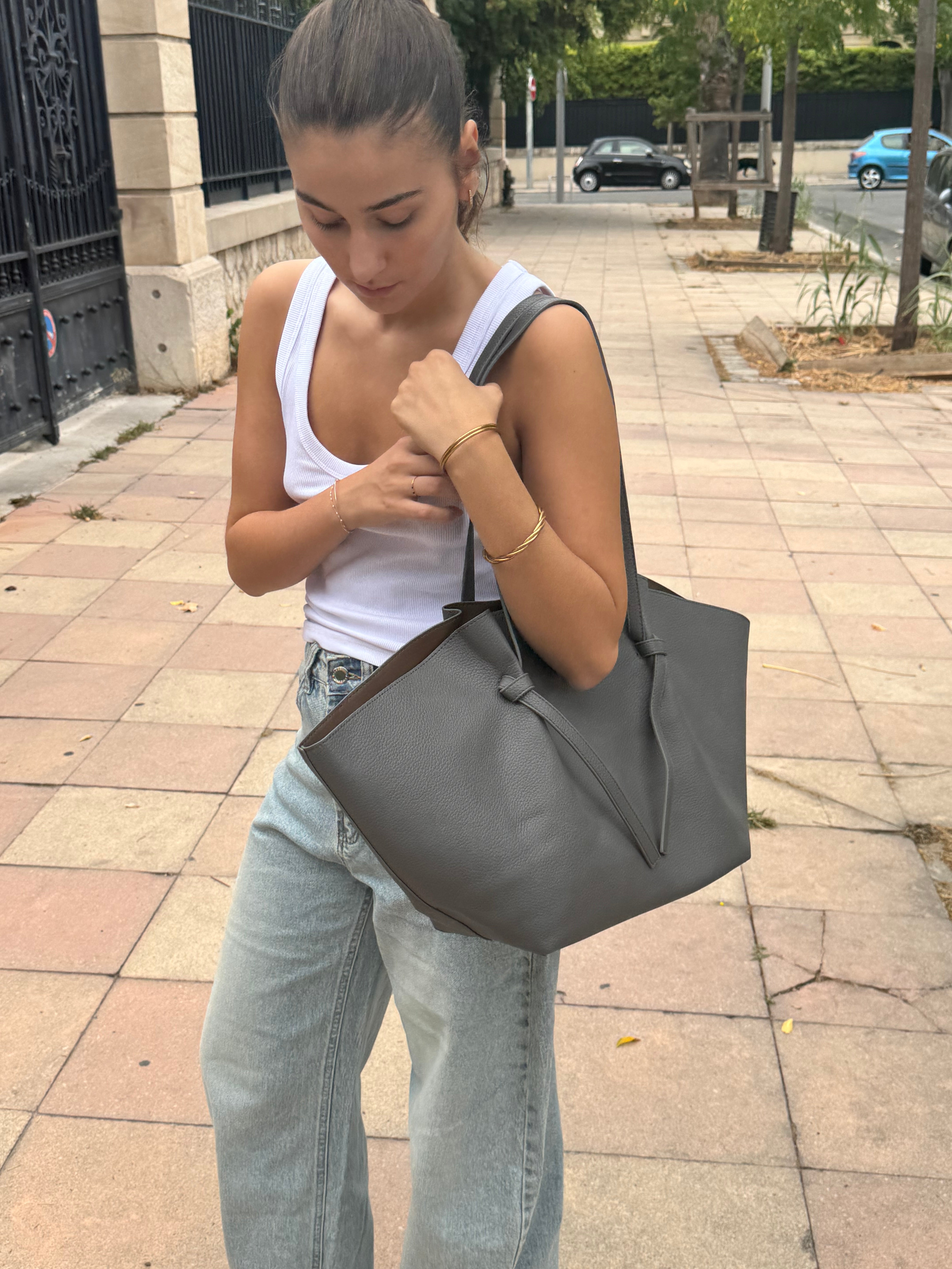 Sac Caroline gris