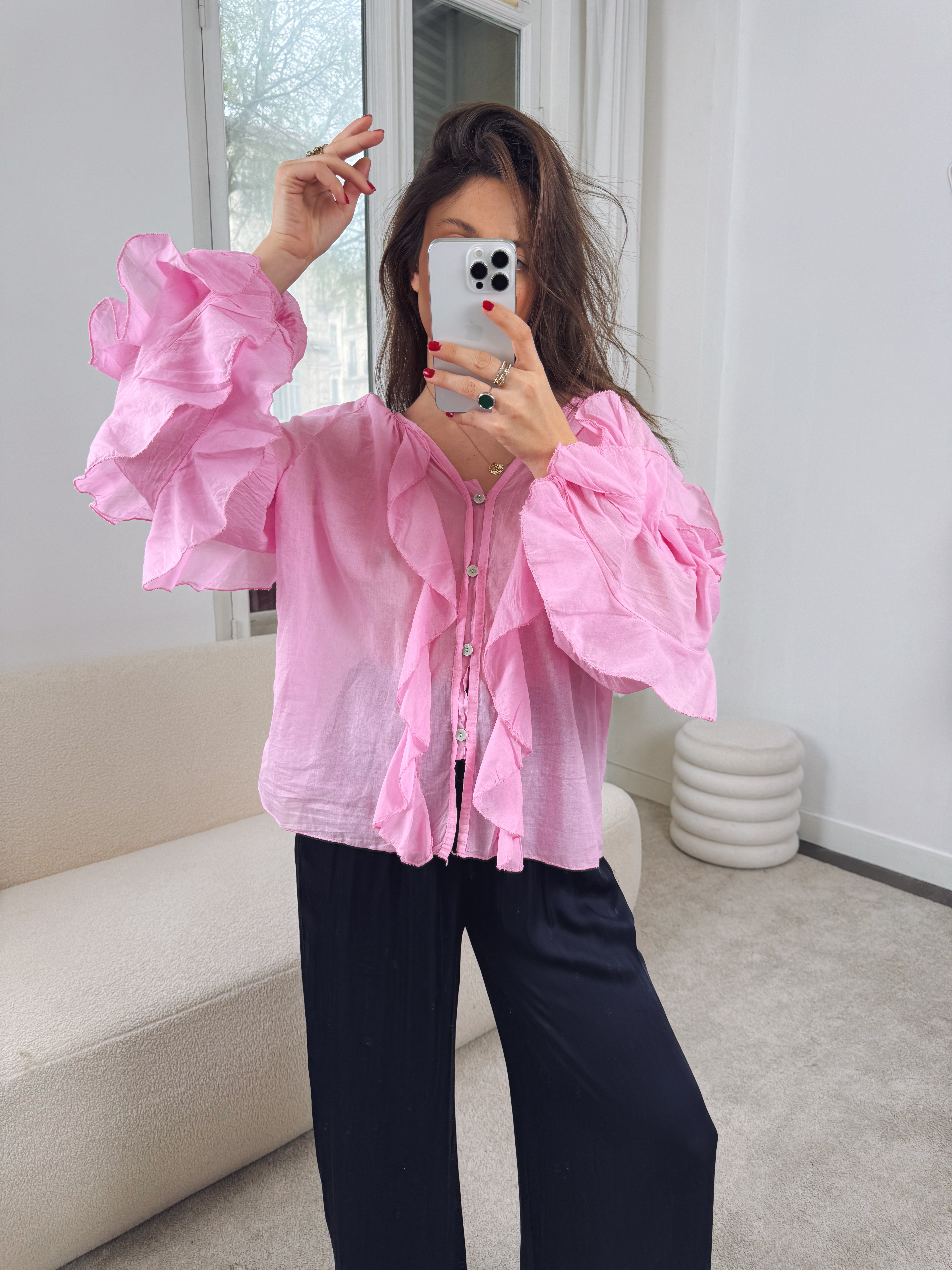 Annie pink blouse